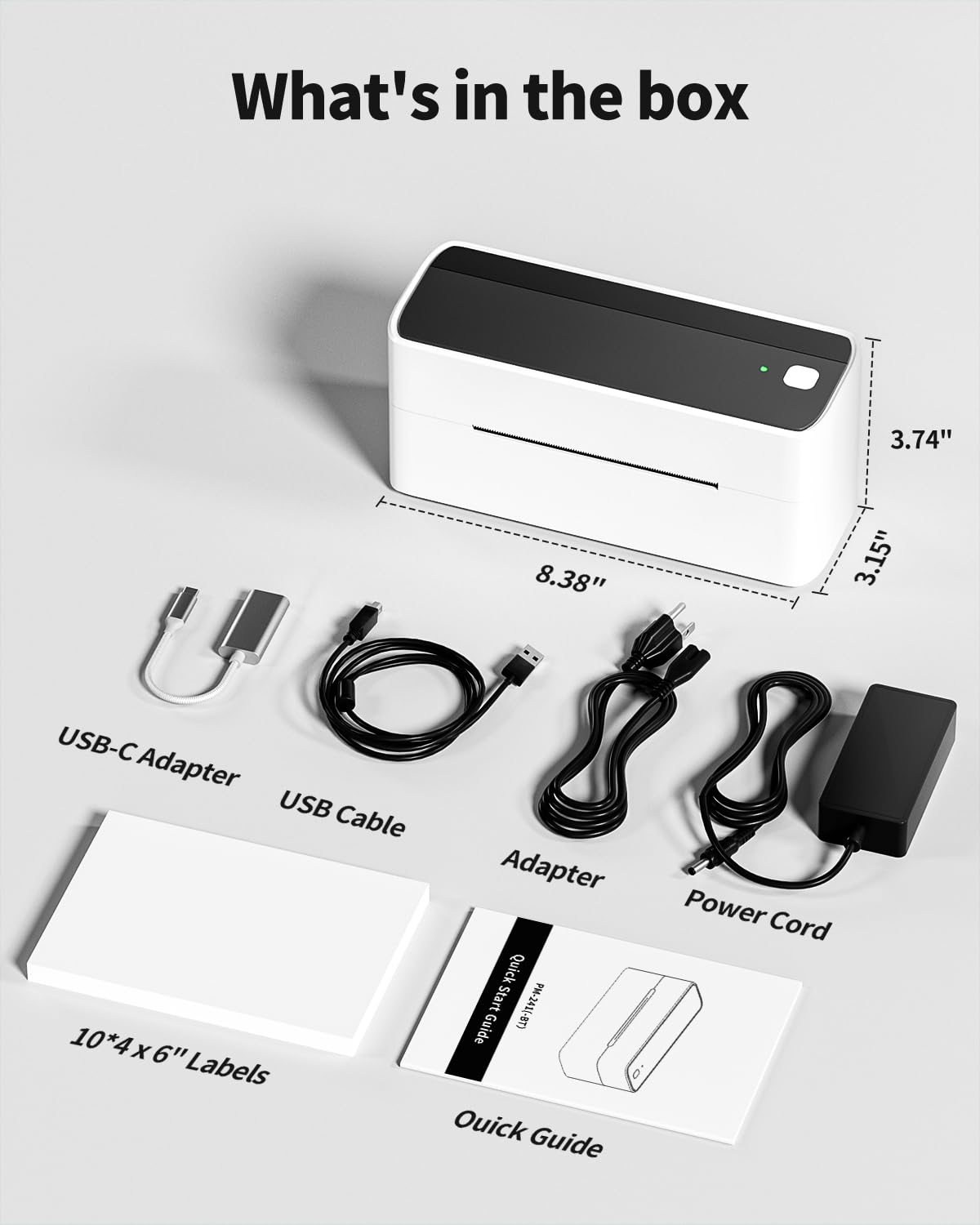 Phomemo Bluetooth Etikettendrucker, Label Printer Labeldrucker 4x6 Thermodrucker DHL Versandetiketten Drucker für Versandpakete Kompatibel mit Amazon, Etsy,Ups, Wish, Shopify, Zalando, Otto
