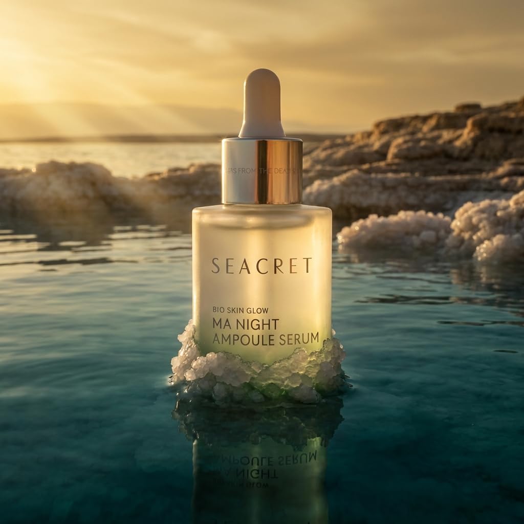 SEACRET Minerals Bio Skin Glow Face Serum, Multi-Acid Complex Night Serum for Face, Ampoule, 1 Fl Oz / 30 ml - Image 5