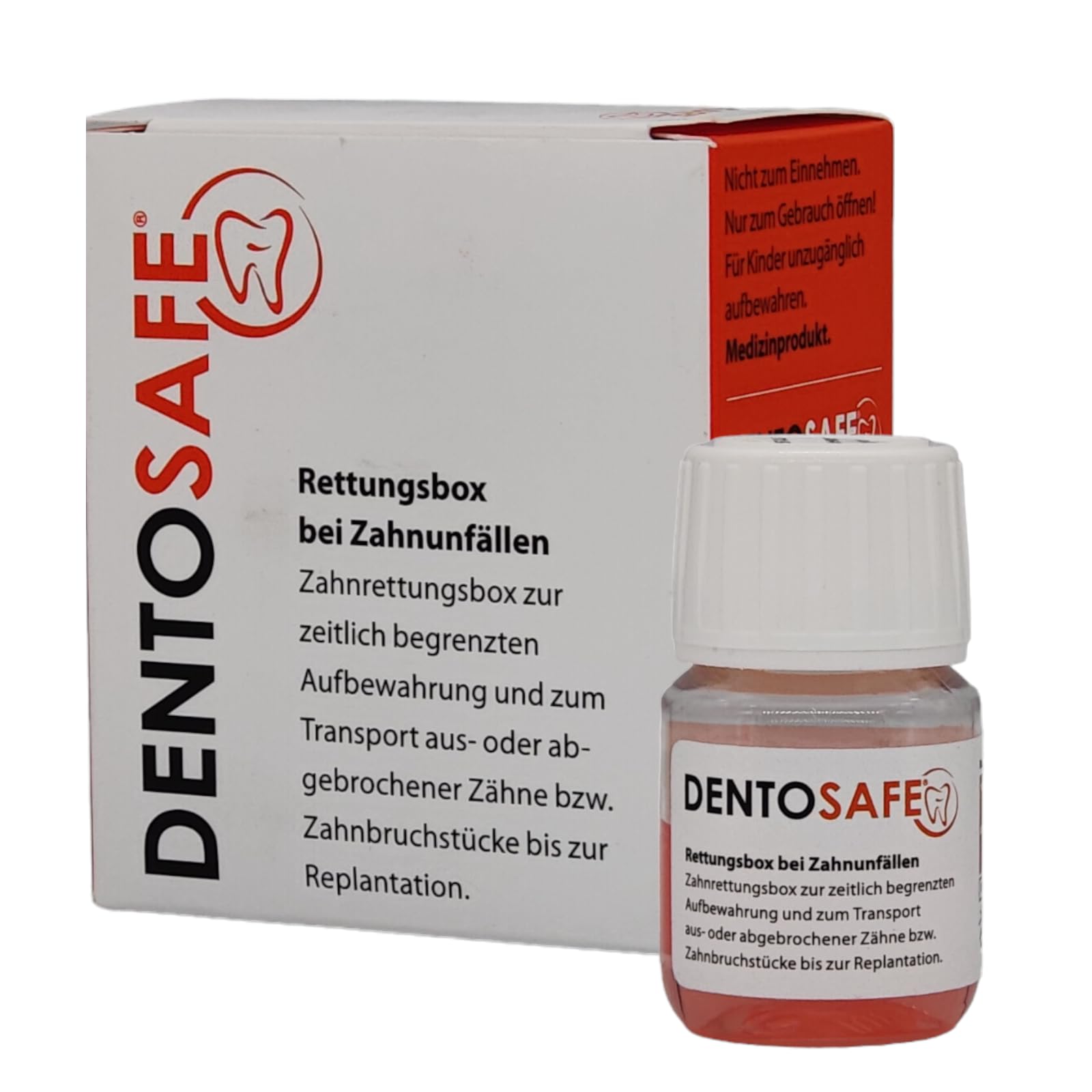 DENTOSAFE Zahnrettungsbox, 1 Stk Rettungsbox bei Zahnunfällen I Aufbewahrung für abgebrochene Zähne zur Reimplantation I Zahnbruchstück I Ausgeschlagener Zahn I Spar-Set plus Pharma Perle give-away Drogerie & Körperpflege