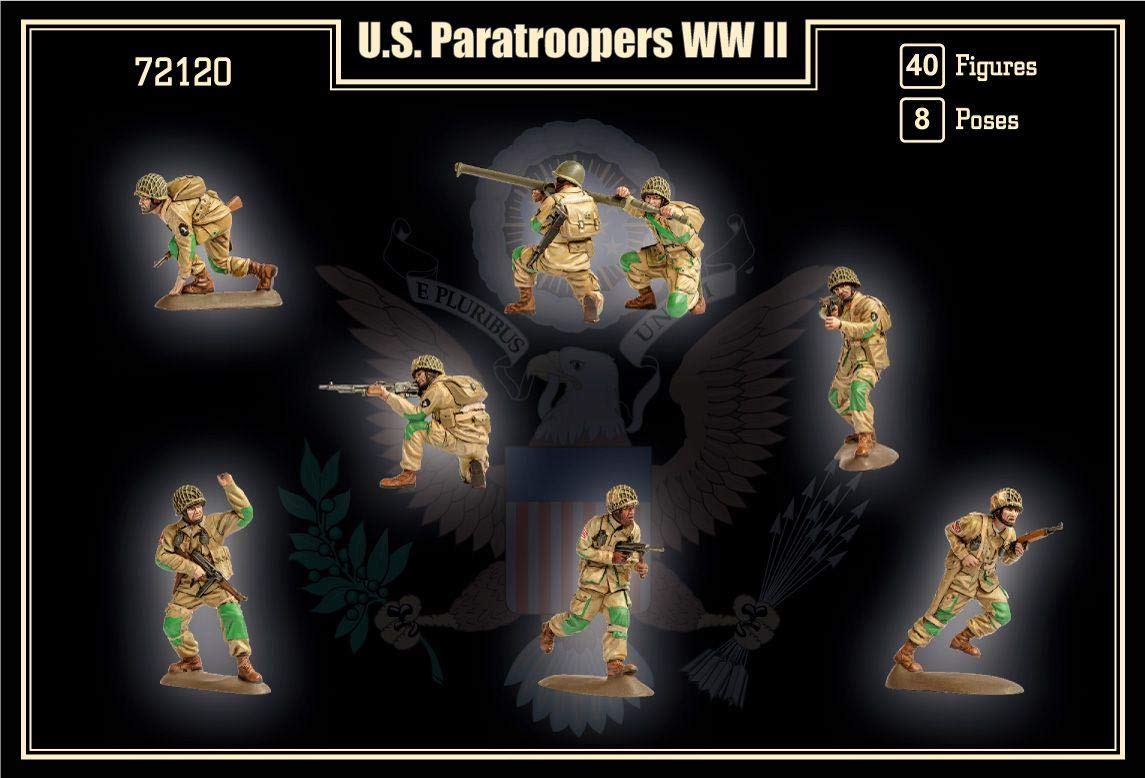 Figurines Parachutistes Américains WW2 Mars 72141 Échelle 1/72 – Set 2, Occasion Comme Neuf