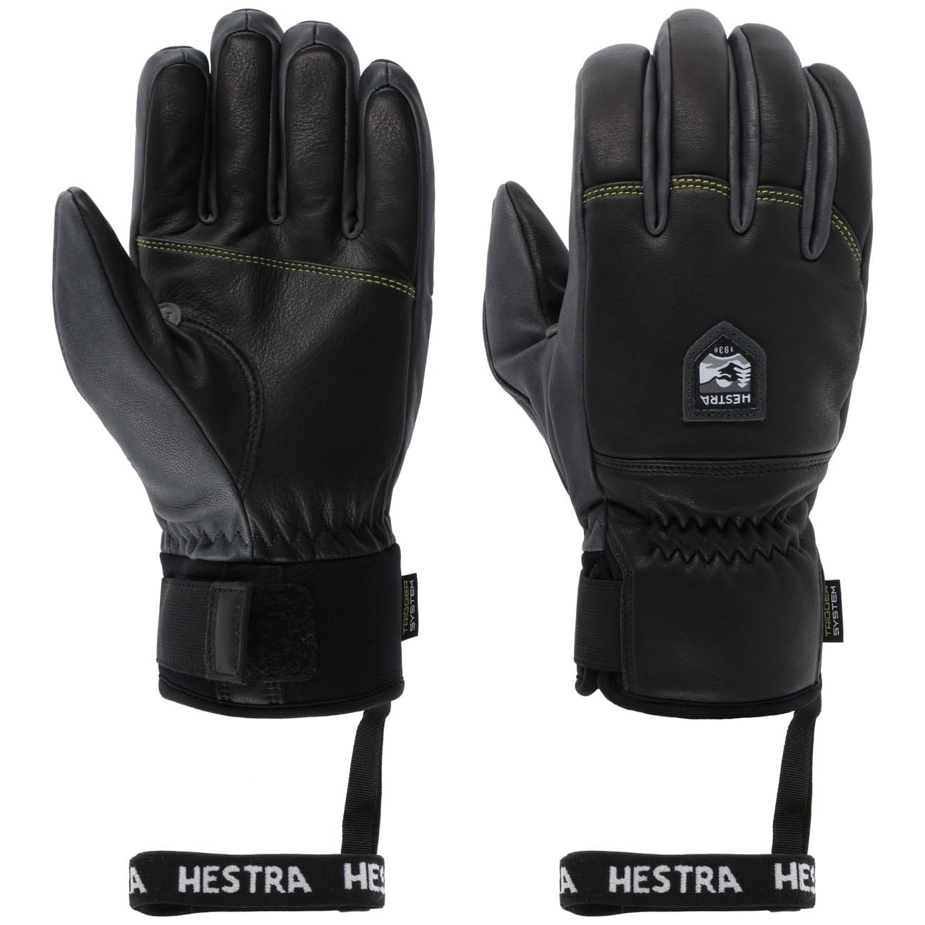 Hestra Omni Trigger 5-Finger Skihandschuhe Fingerhandschuhe Lederhandschuhe Damen/Herren - Klettverschluss Herbst-Winter Herbst Winter