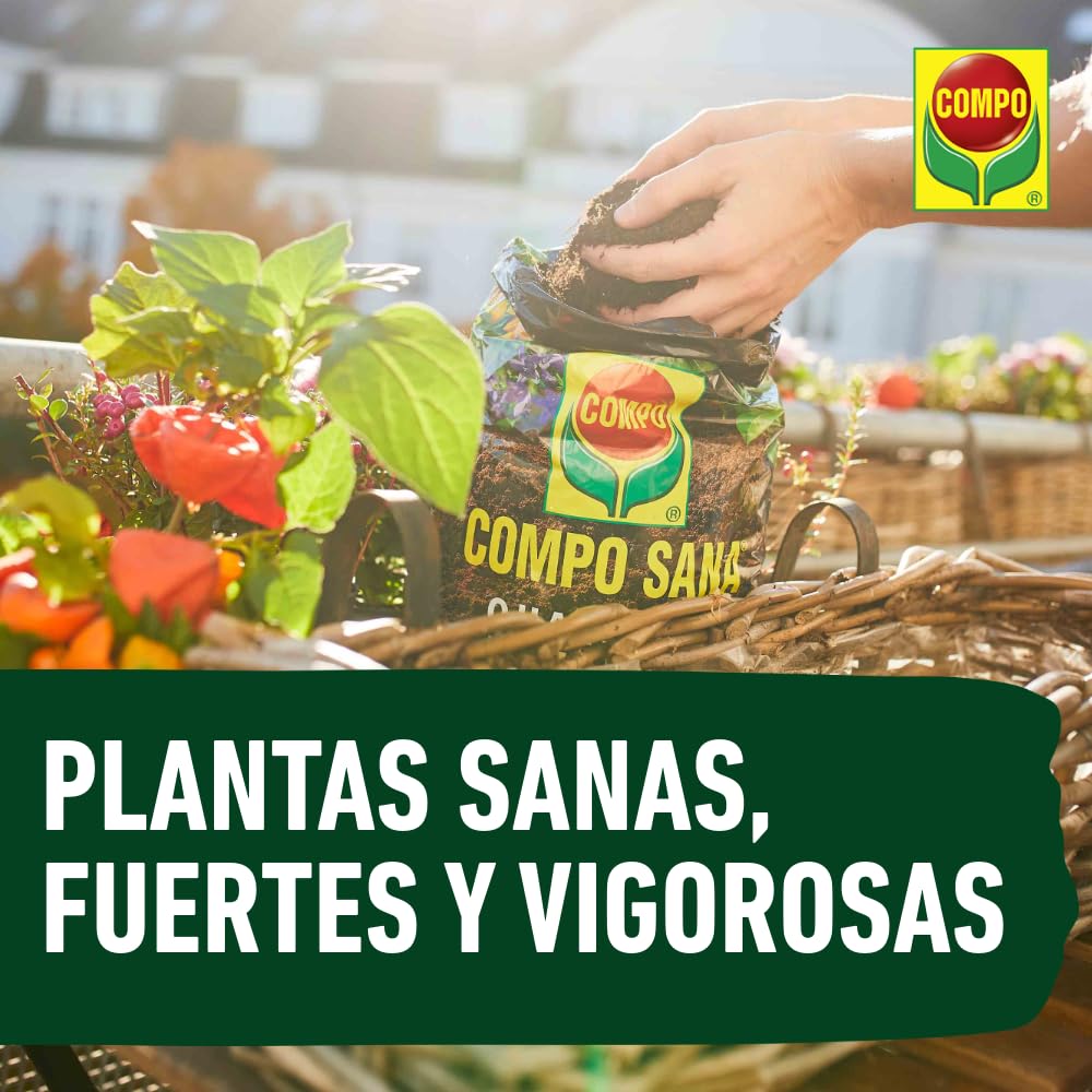COMPO SANA Substrato Universal de calidad con 6 a 8 semanas de abono para plantas de interior, terraza y jardín, Substrato de cultivo, 10 L — view 5