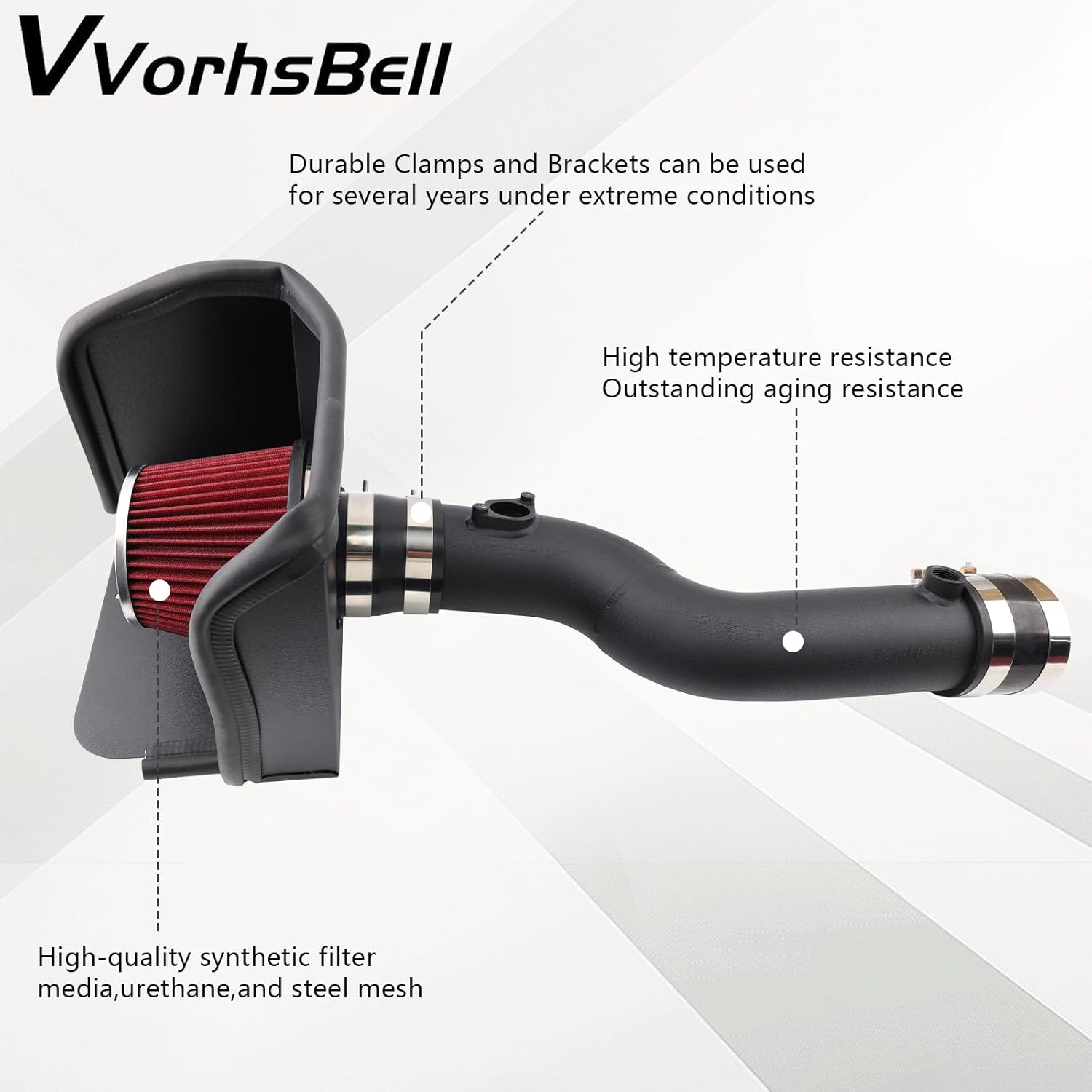 Cold Air Intake Compatible with Toyota Tacoma 2016-2023 V6 3.5 L Towing Performance & Acceleration