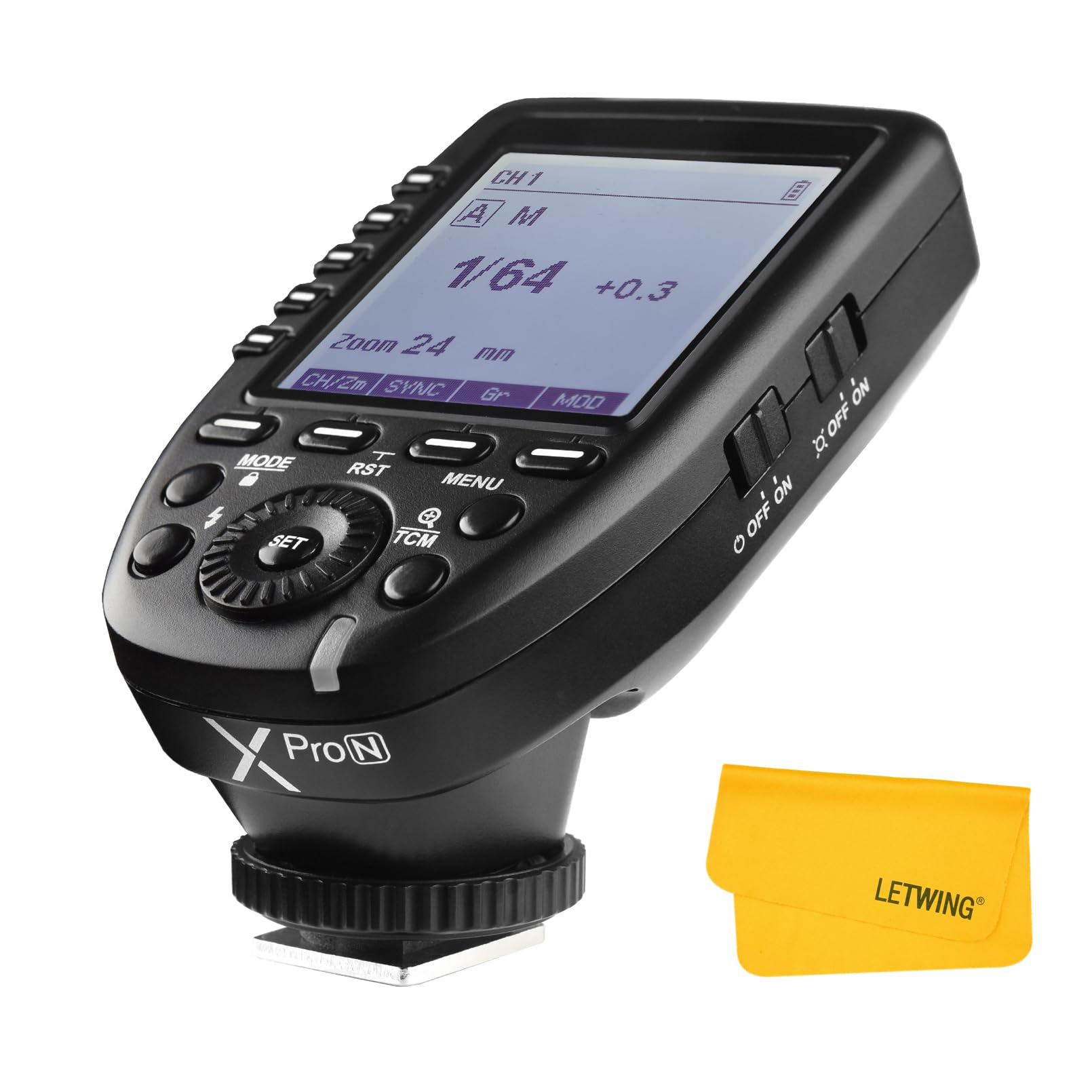 Godox XPro-N TTL Wireless Flash Trigger Transmitter Compatible for Nikon Cameras, 1/8000s HSS Trigger, Large Screen, 11 Customizable Functions, 16 Groups and 32 Channels