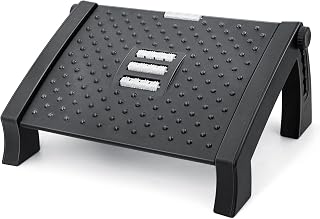 Newthinking Adjustable Foot Rest, Ergonomic Foot Rest Under Desk with Massage Function for Improved Posture, Siatica and Orthopedic Relief
