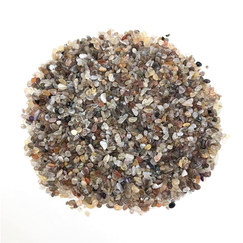 Piedras de Grava de Cristal de ágata Pulida Natural de 50 g Adecuadas for decoración de peceras Piedra Natural decoración de la habitación