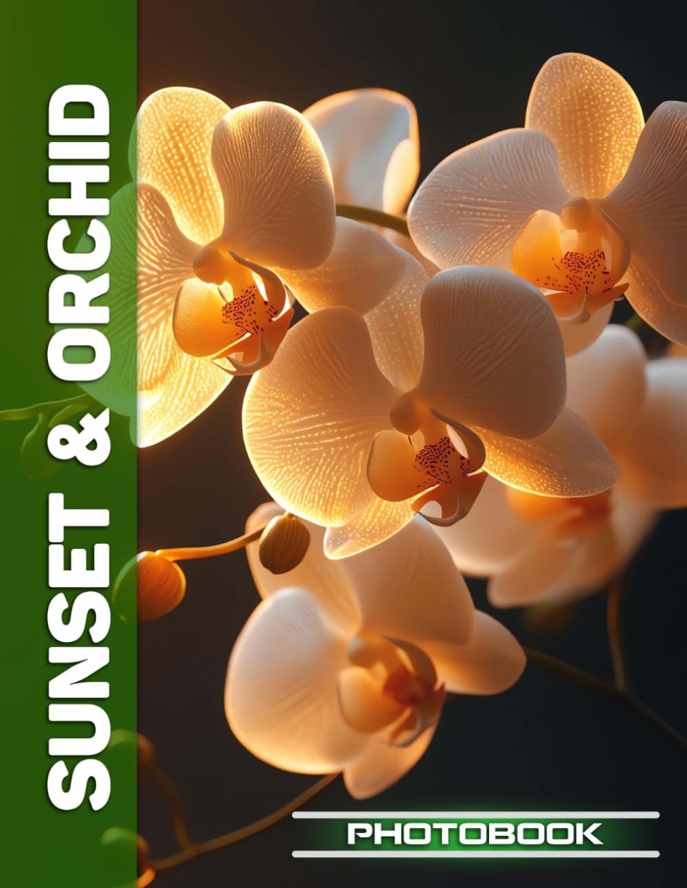 Sunset & Orchid Photo Book | Orchid Blooms Cast In Warm Sunset Glow In Serene Floral Nature Photography
