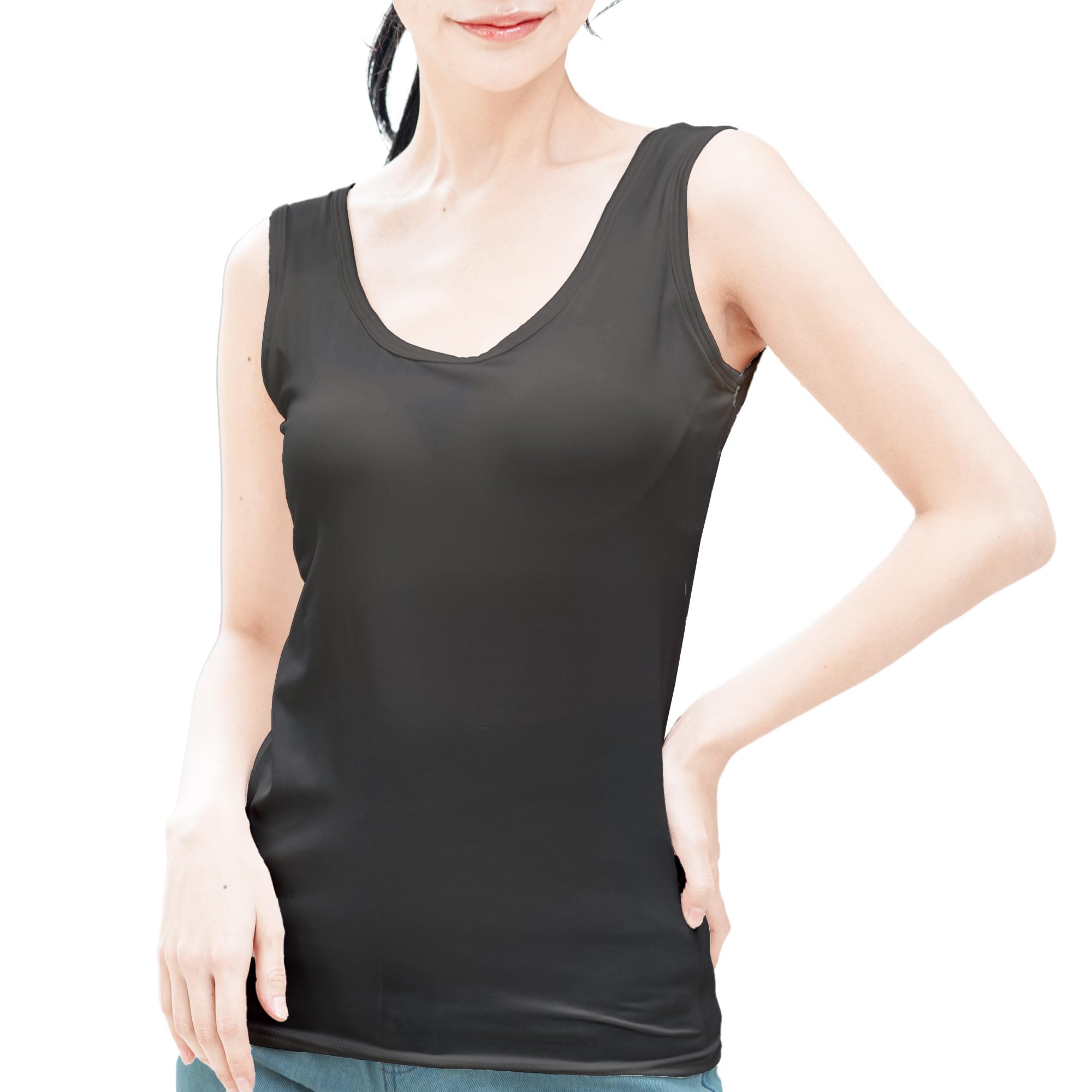 Amazon | [フランデランジェリー] 接触冷感 脇汗パッド付き