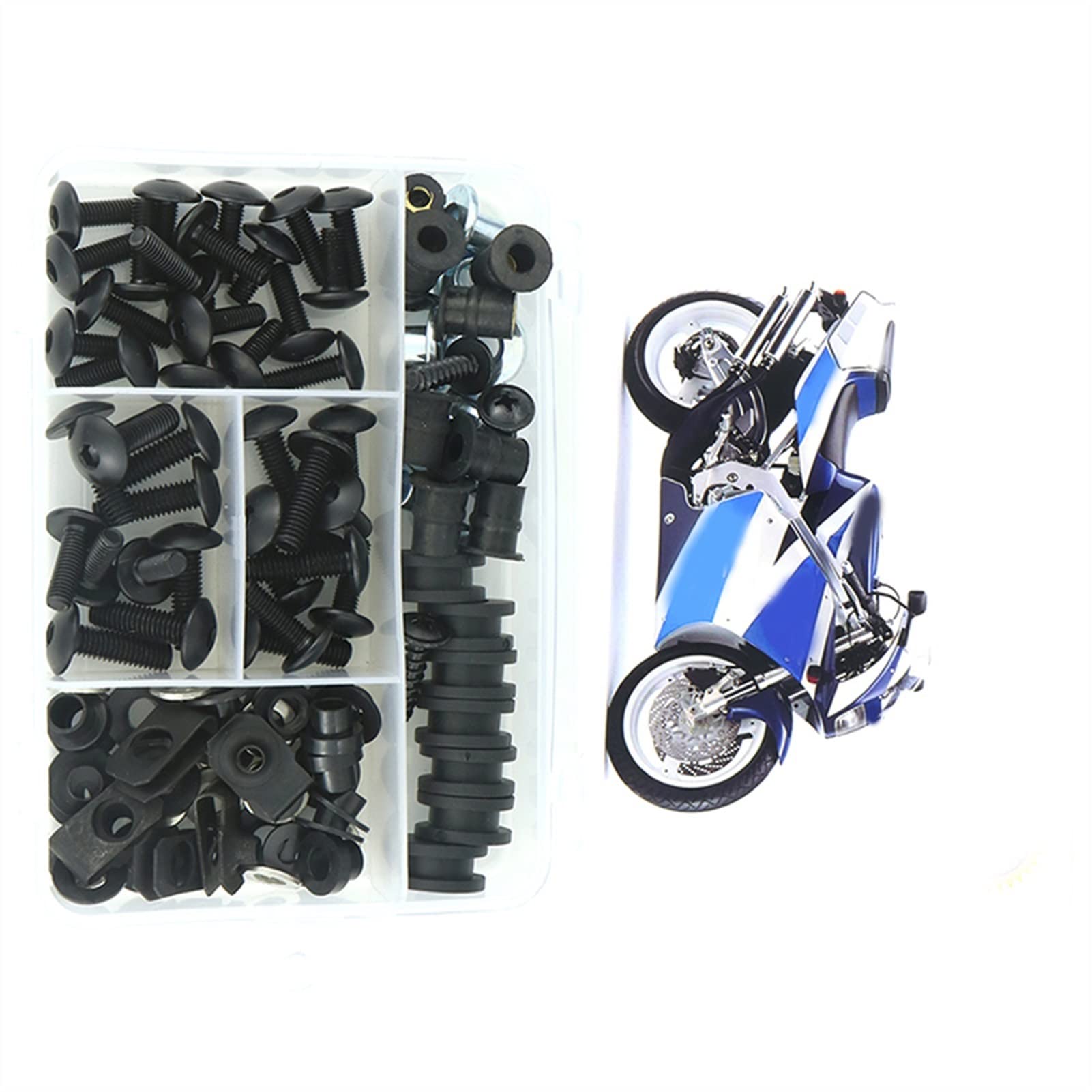 Evita vibraciones con el kit de pernos de carenado y tuercas para Suzuki RGV 250 VJ22 negro