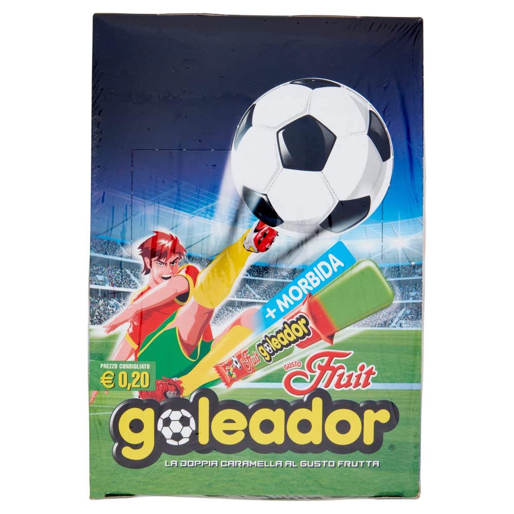 Goleador Fruit, Doppia Caramella Gommosa, Senza Glutine, Gusto Frutta, Ottime da Condividere, Idee Regalo per Compleanni e Feste, Confezione da 200 monopezzi