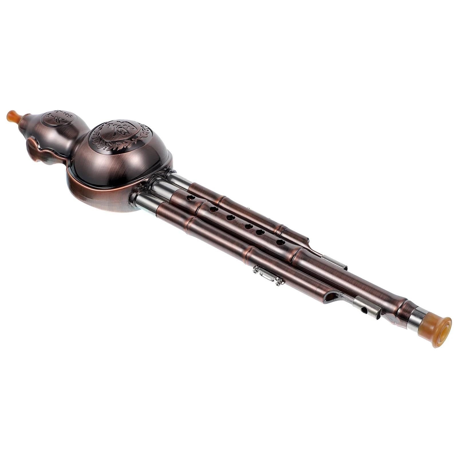 hulusi flöte Hulusi-Instrument Chinesische Shakuhachi-Flöte Dreifarbige Kürbis-Seiden-Musikinstrumente