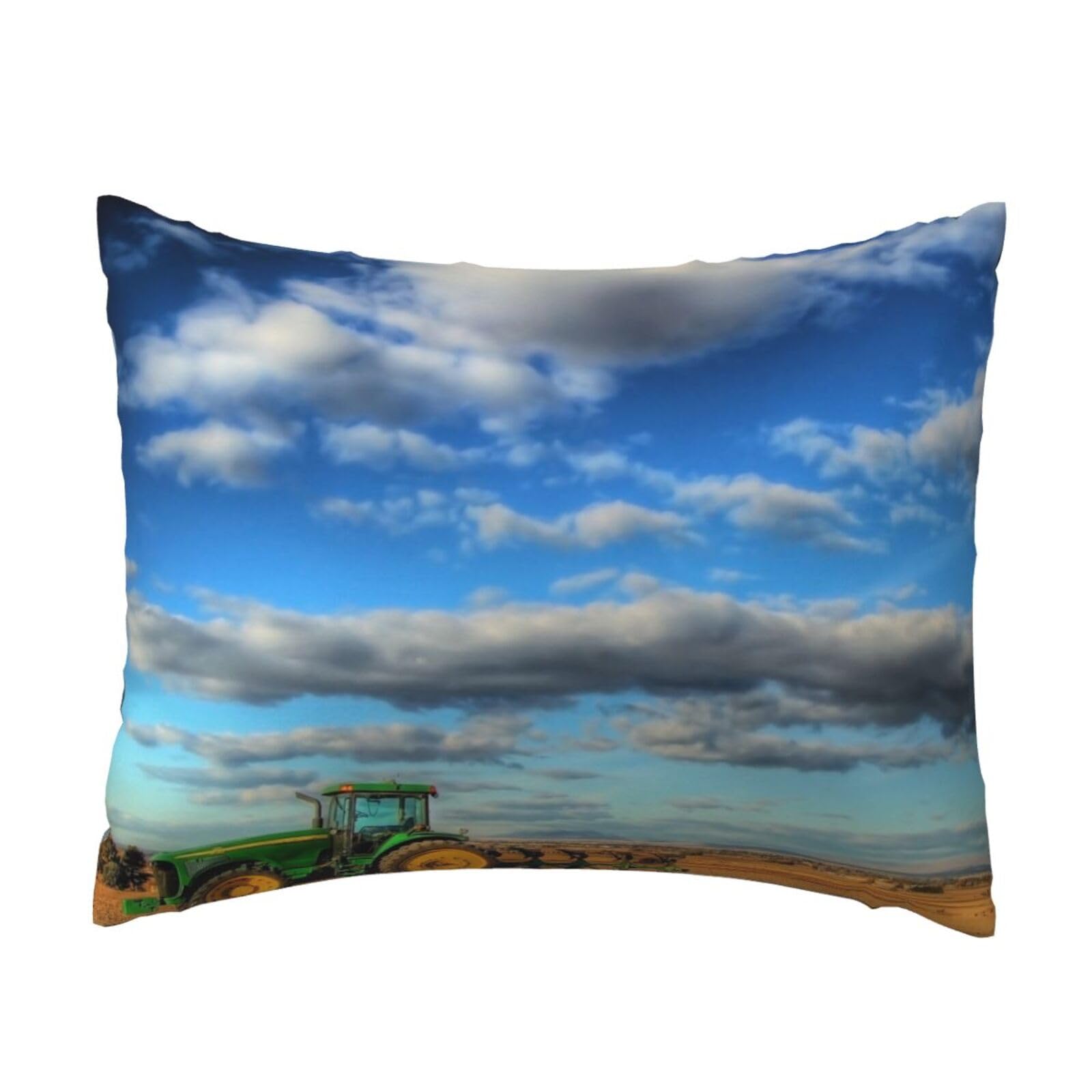 GSGCSBYMLG Fantasy Farm Tractor printed Pillow Case 20x26in Cushion Cover