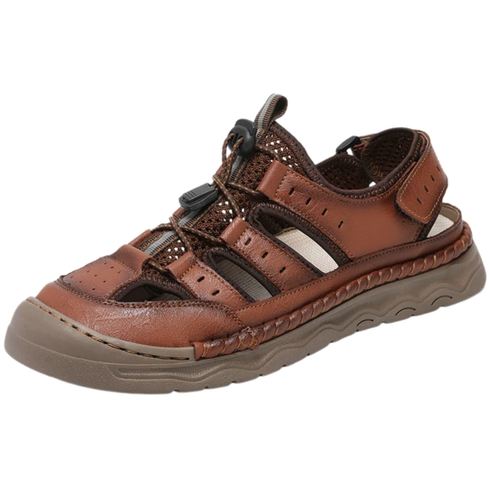 ENEN Sandalias Senderismo Hombre Punta Cerrada, Sandalias Trekking Punta Cerrada Transpirables Cómodas 38-48 EU Zapatillas de Senderismo Verano Antideslizante para Deportivas