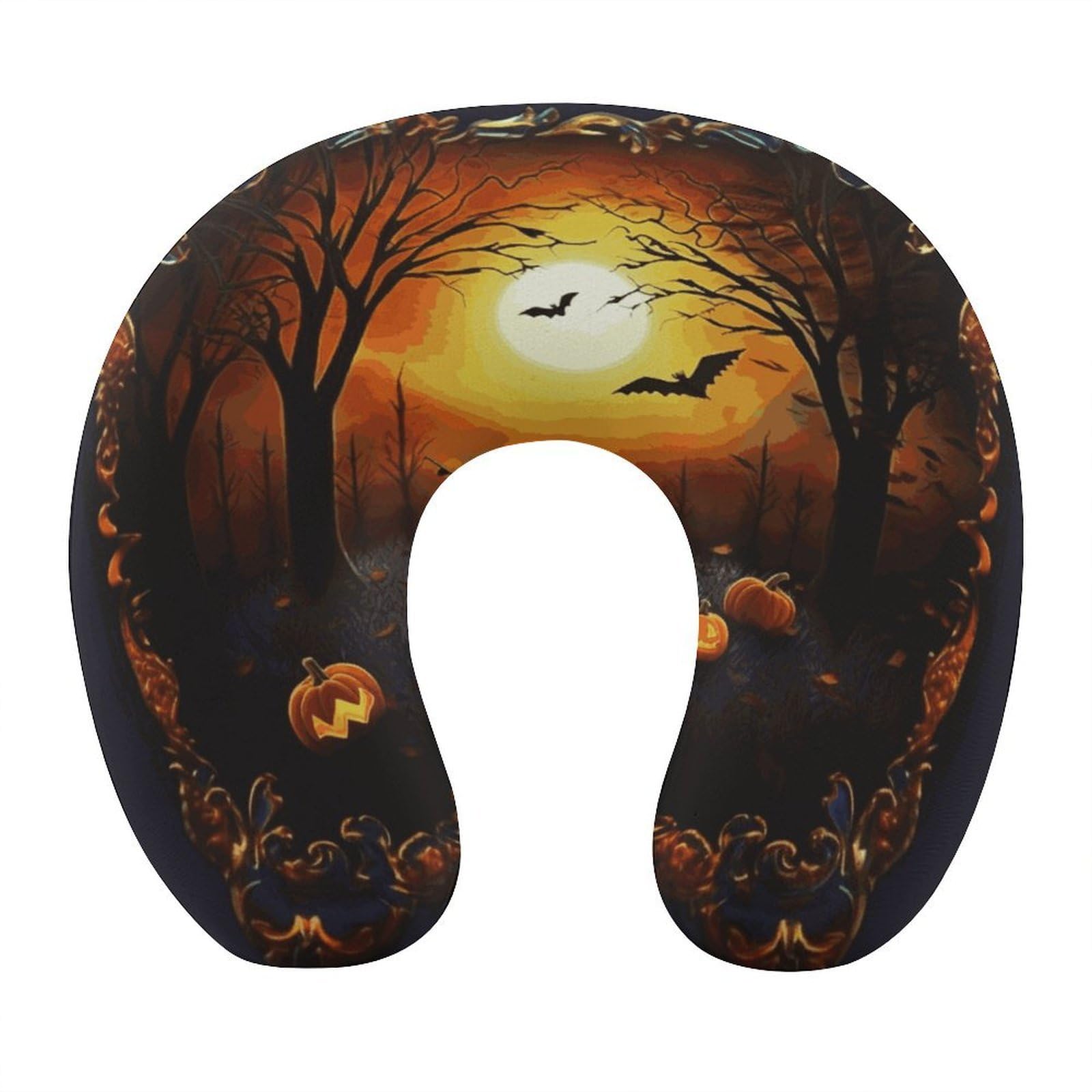 Btcowzrv Style Halloween Party U Shaped Neck Pillow Travel Pillows