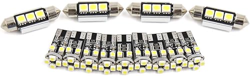 X AUTOHAUX 13 unids DC 12 V Canbus sin errores blanco cúpula de coche mapa lectura LED luz interior kit para Audi S4 B8 2009-2012 A5 S5 8T3 2008-2012
