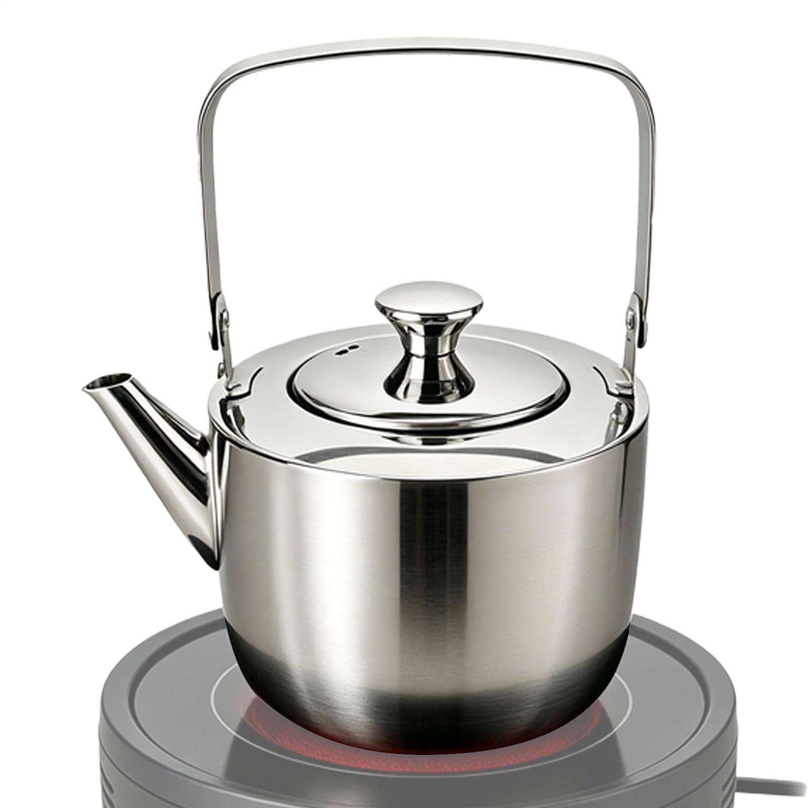 de acero inoxidable de 1,3 l de metal hirviendo con infusor y