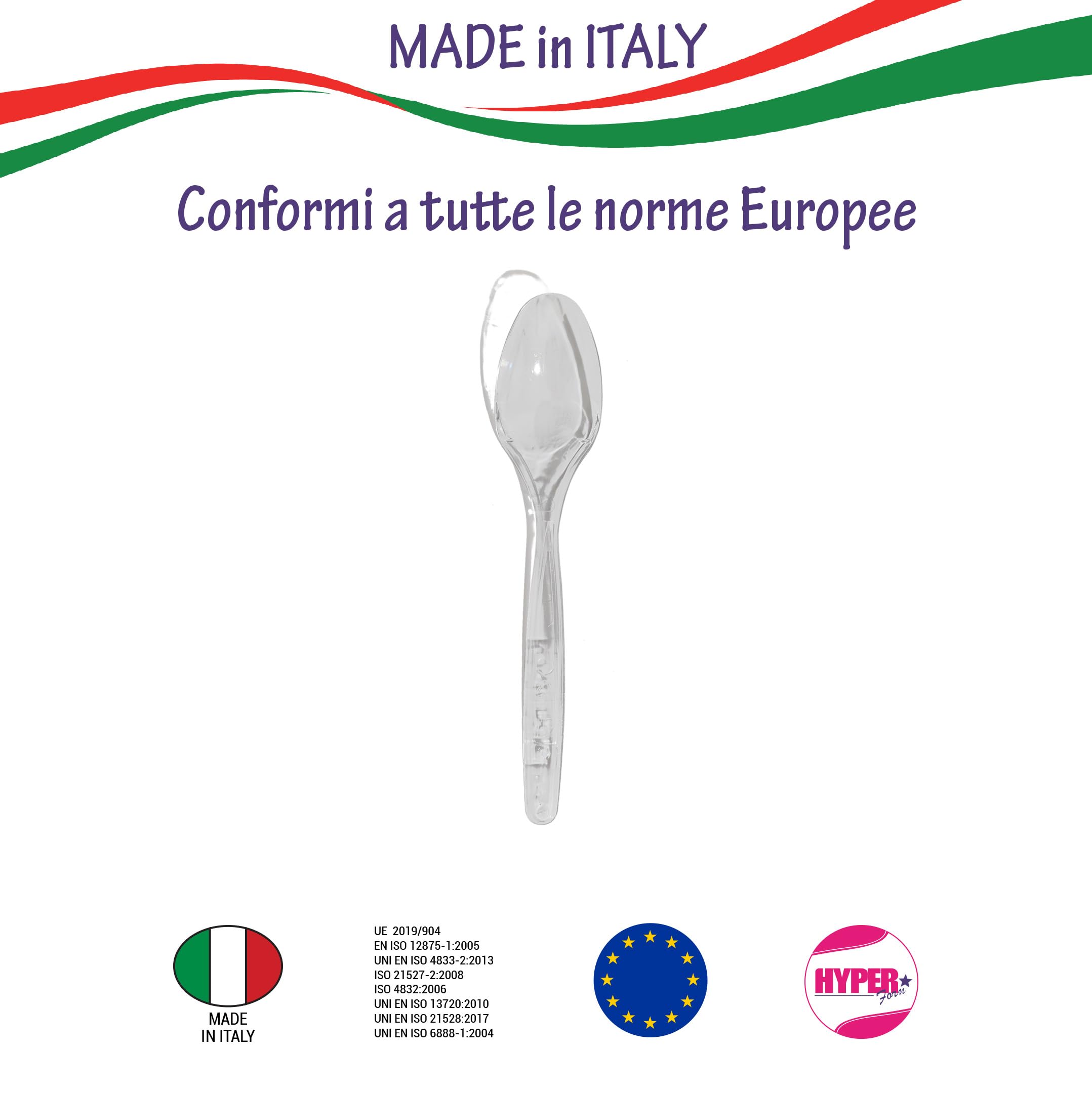 Cucchiaini in Plastica Riutilizzabile Trasparente 500 Pezzi per Aperitivo e Dessert