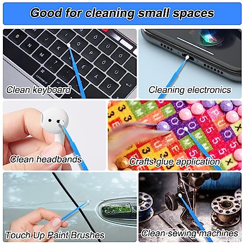 Shintop 400Pcs Disposable Micro Applicators Brushes Great For Dental/Oral/Makeup (Blue, 2.5Mm) #TOP5