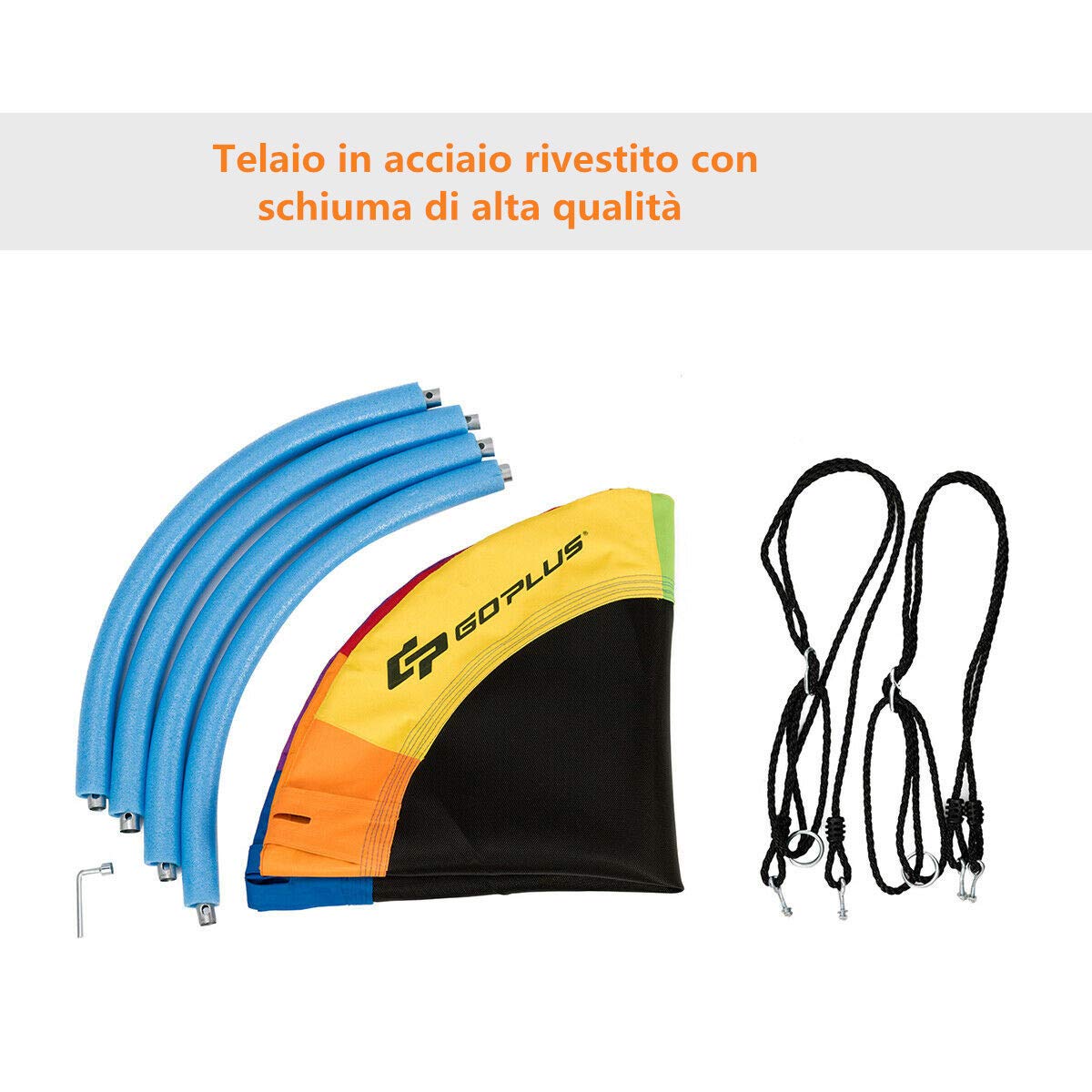 COSTWAY Altalena da Giardino a Nido per Bambini, Sedia Sospesa Giardino con Telaio in Metallo, Regolabile in Altezza 100-160 cm, per Adulti e Bambini, Portata 150 kg (Colorato)