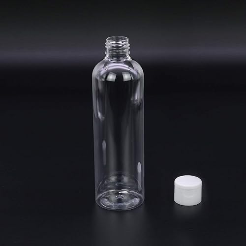 Miniatura 3 de TRENDBOX Botellas transparentes de 8 oz8.5 fl oz con tapa abatible, recipientes de viaje sin BPA para champús, lociones y aceites de masaje, Blanco