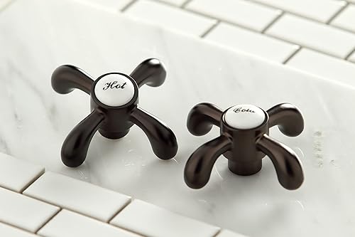 Miniatura 9 de Kingston Brass KS1238TXBS French Country - Grifo de cocina con rociador de latón, níquel cepillado