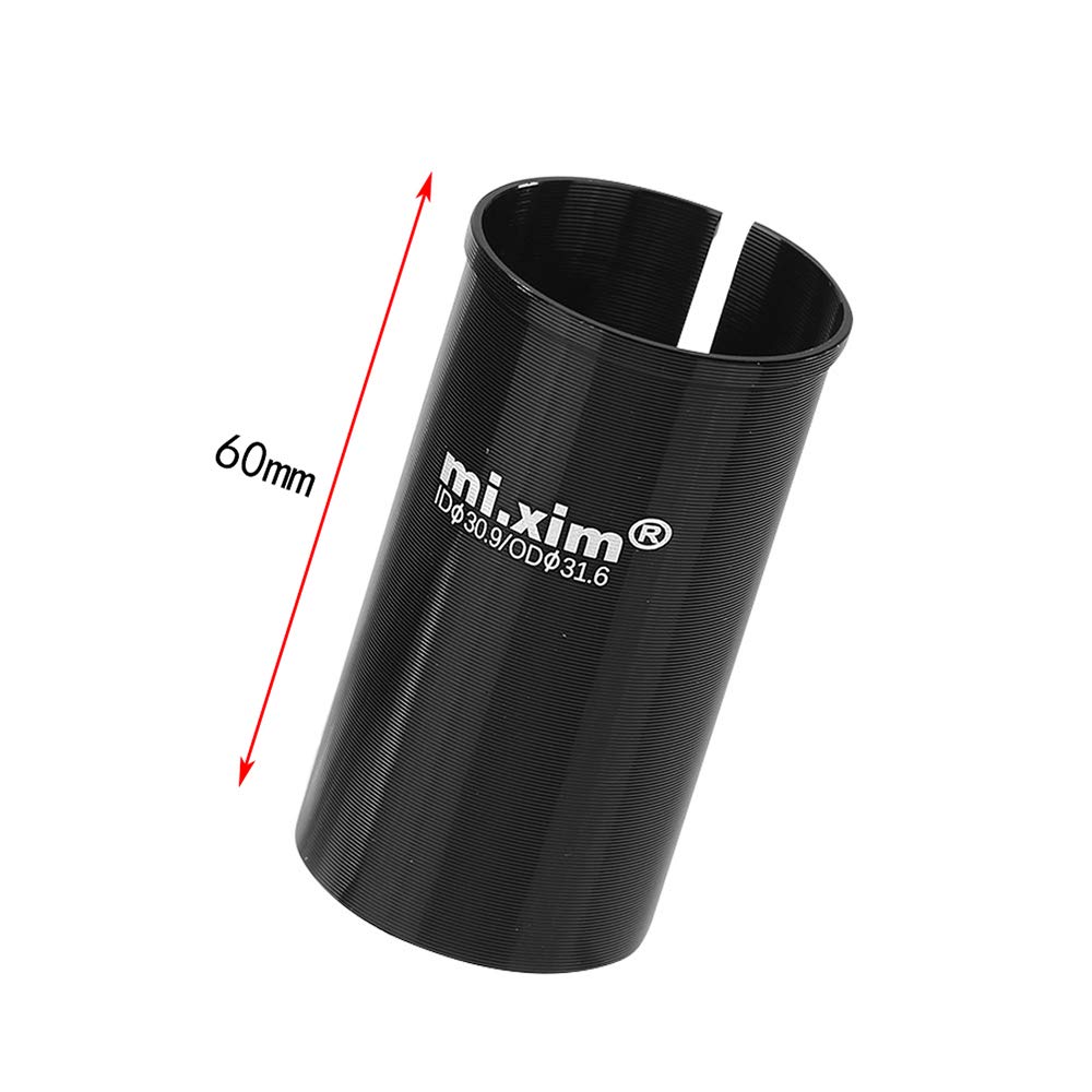 Adattatore Per Sella Bici - Da 25,4 Mm A 28,6 Mm | In Lega Di Alluminio Nero