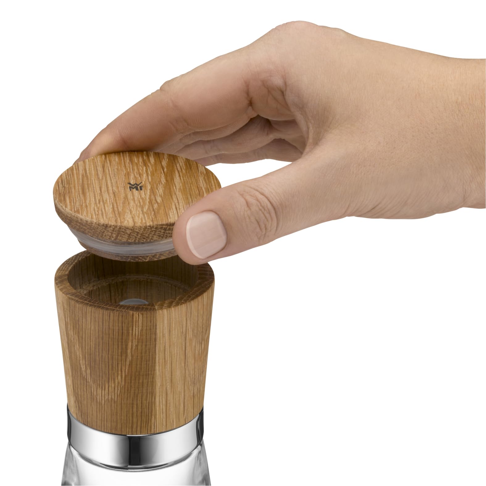 WMF Ceramill Nature Salz und Pfeffermühle Set 2-teilig, Gewürzmühle holz, unbefüllt, für Salz, Pfeffer, Chilli, Salzmühle, Pfeffermühle Holz, Grinder, Keramikmahlwerk