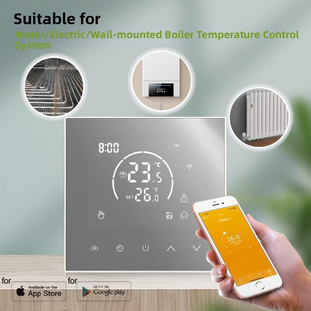 Termostato intelligente Controllo WiFi Blocco Bambino per Tuya App Riscaldamento a Pavimento Elettrico Gas Parete Caldaia Regolatore di Temperatura (caldaia a parete)