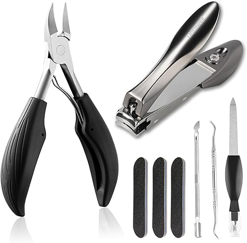 Juego de herramientas grandes para cortar uñas Uotowell Toe para paroniquia, uñas gruesas y uñas encarnadas, acero inoxidable de alta calidad