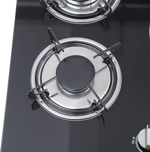 Miniatura 4 de Estufa de gas de 30 pulgadas con 5 quemadores, placa de gas integrada adecuada para combustible dual GLPNG, estufa de vidrio templado para cocina,