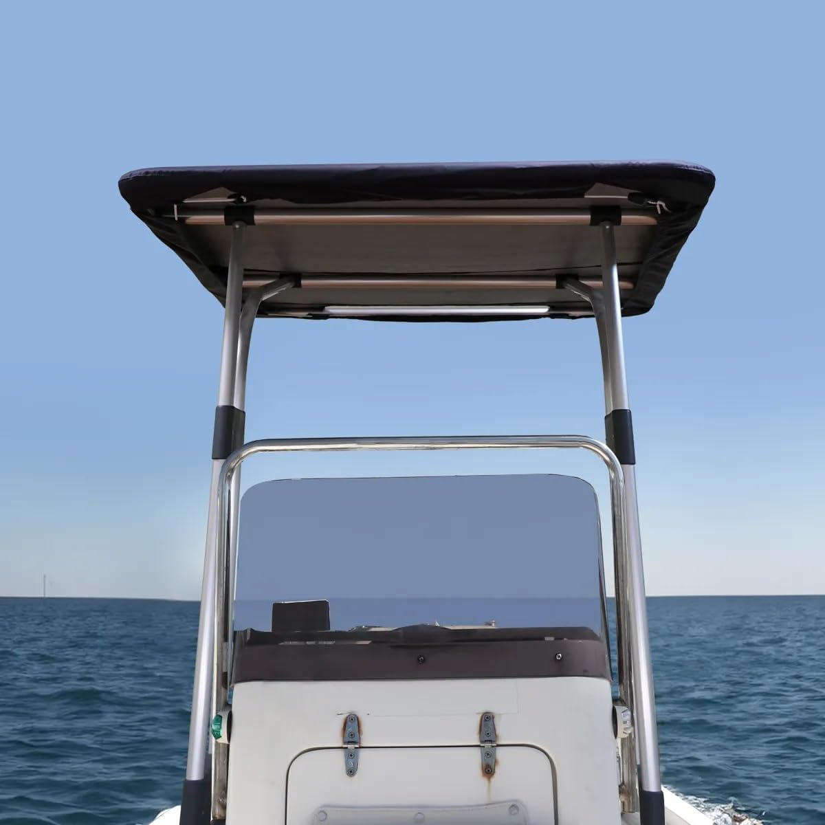 Oceansouth T-Top standard per barca, Ø32 mm, in alluminio (nero, larghezza 1,4 m)