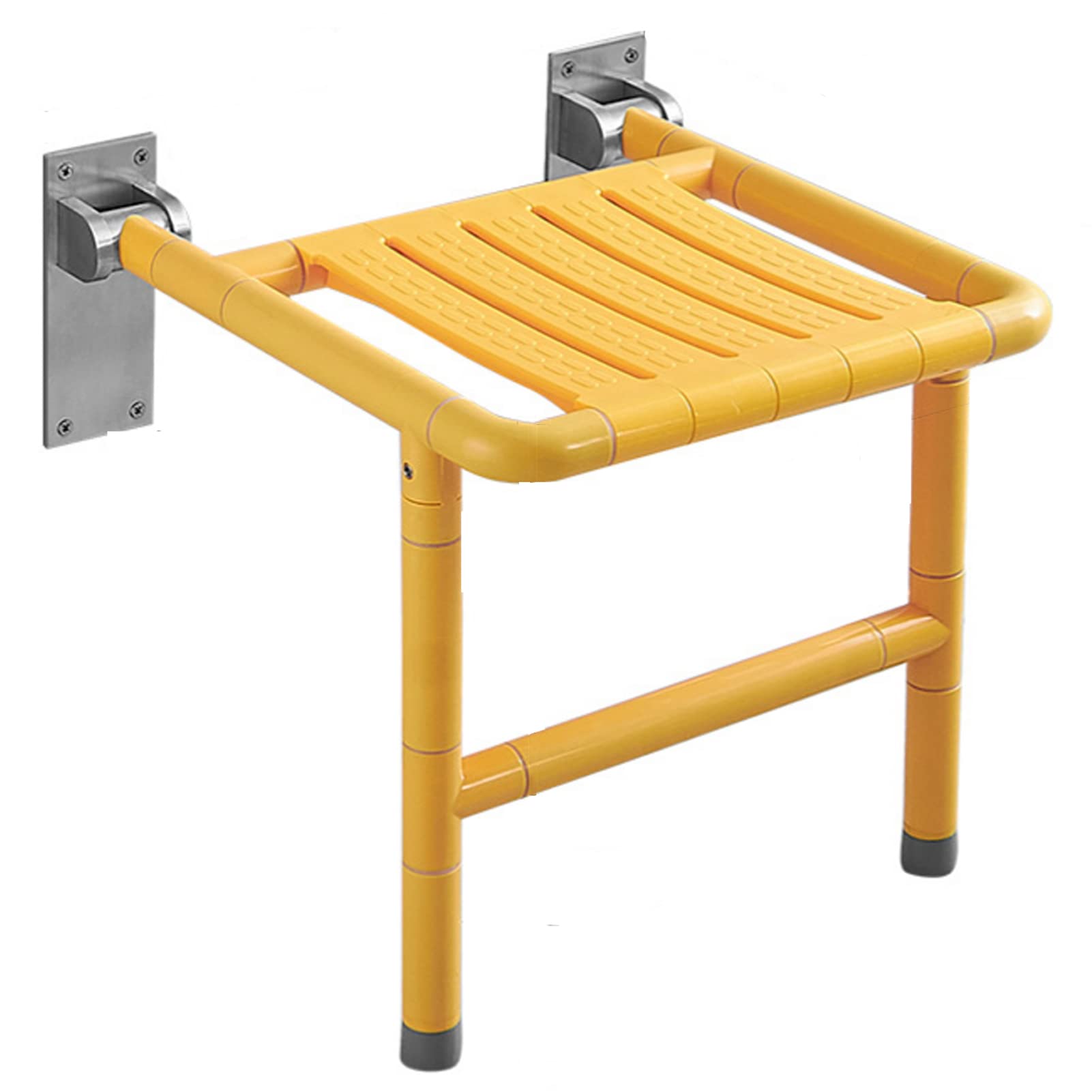 Asiento de ducha plegable montado en la pared para personas mayores, banco de ducha plegable con patas, silla de ducha abatible para baño, taburete de seguridad para bañera para personas mayores,