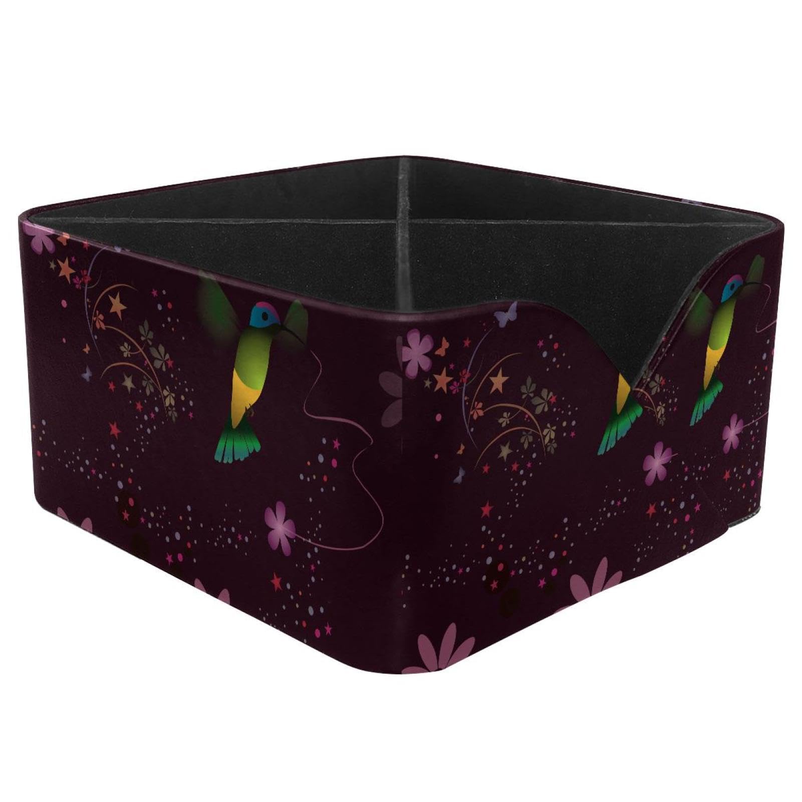KengjuTesu Humming Bird Desktop Organizer Pen Holder, Rectangular Pencil Cup for Office, Study and Makeup Stations