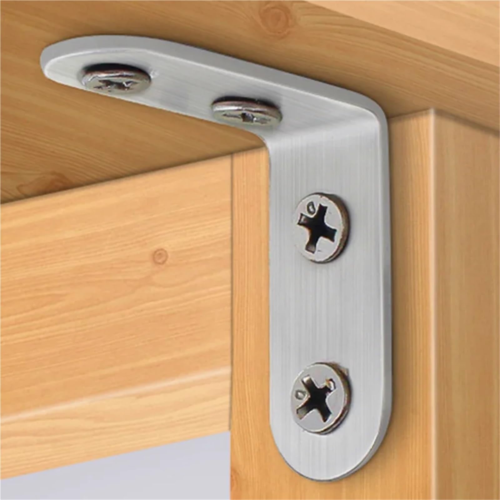 20 set di supporti angolari a L for staffe ad angolo retto, connettori for mobili in acciaio inossidabile da 90 gradi, con viti Per Mobili, Scaffali, Sedie In Legno(40*40*16mm)