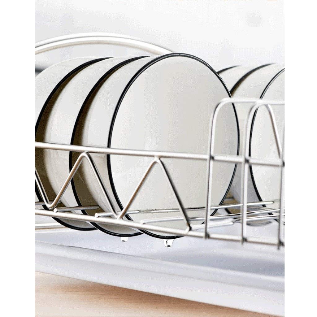 Geschirrkorb Abtropfbrett 304 Edelstahl Abtropfbrett Herausnehmbare Besteckhalter Geschirr Teller Stäbchen Besteck Storage Rack Geschirr Abtropfgestell