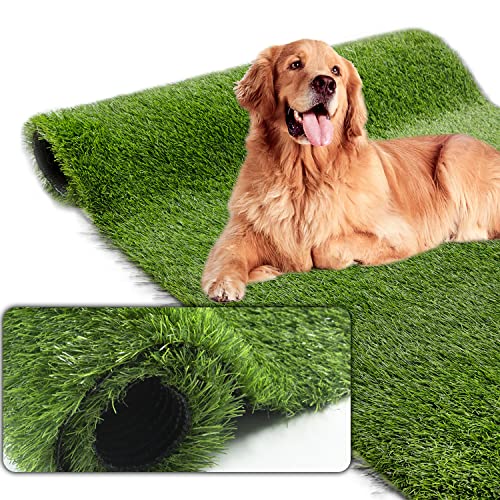 Falflor 80 x 100 cm Kunstrasen für Hunde, Pinkel, Haustier-Töpfchentraining, Reaslistic Kunstrasen-Teppich für drinnen und draußen Cover