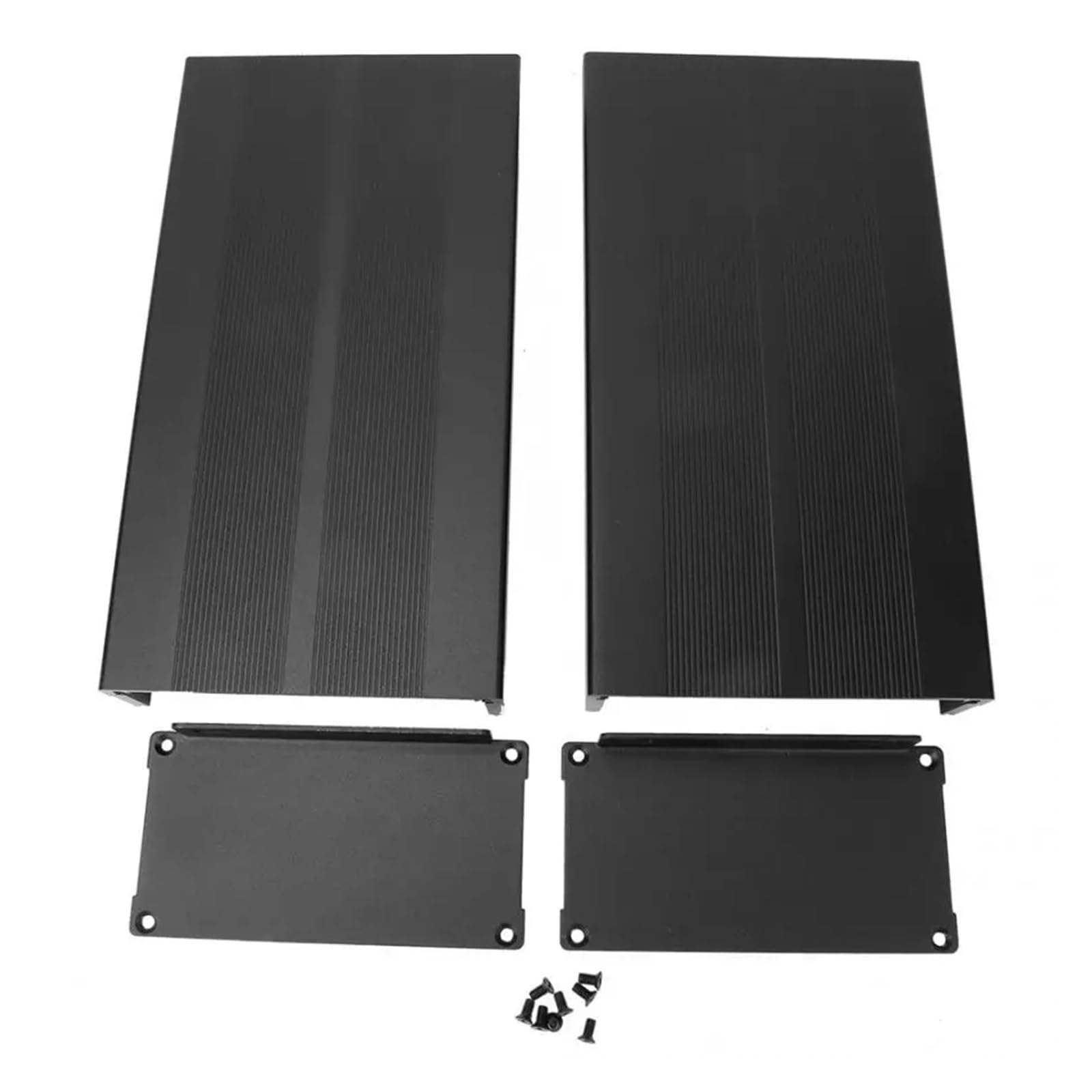 Aluminium-Anschlussdose, Abzweigdose, schwarzes Metallgehäuse, elektronisches Gehäuse, Leiterplatte, Projektinstrument, Verstärkergehäuse, 556 x 200 mm (sandschwarz)