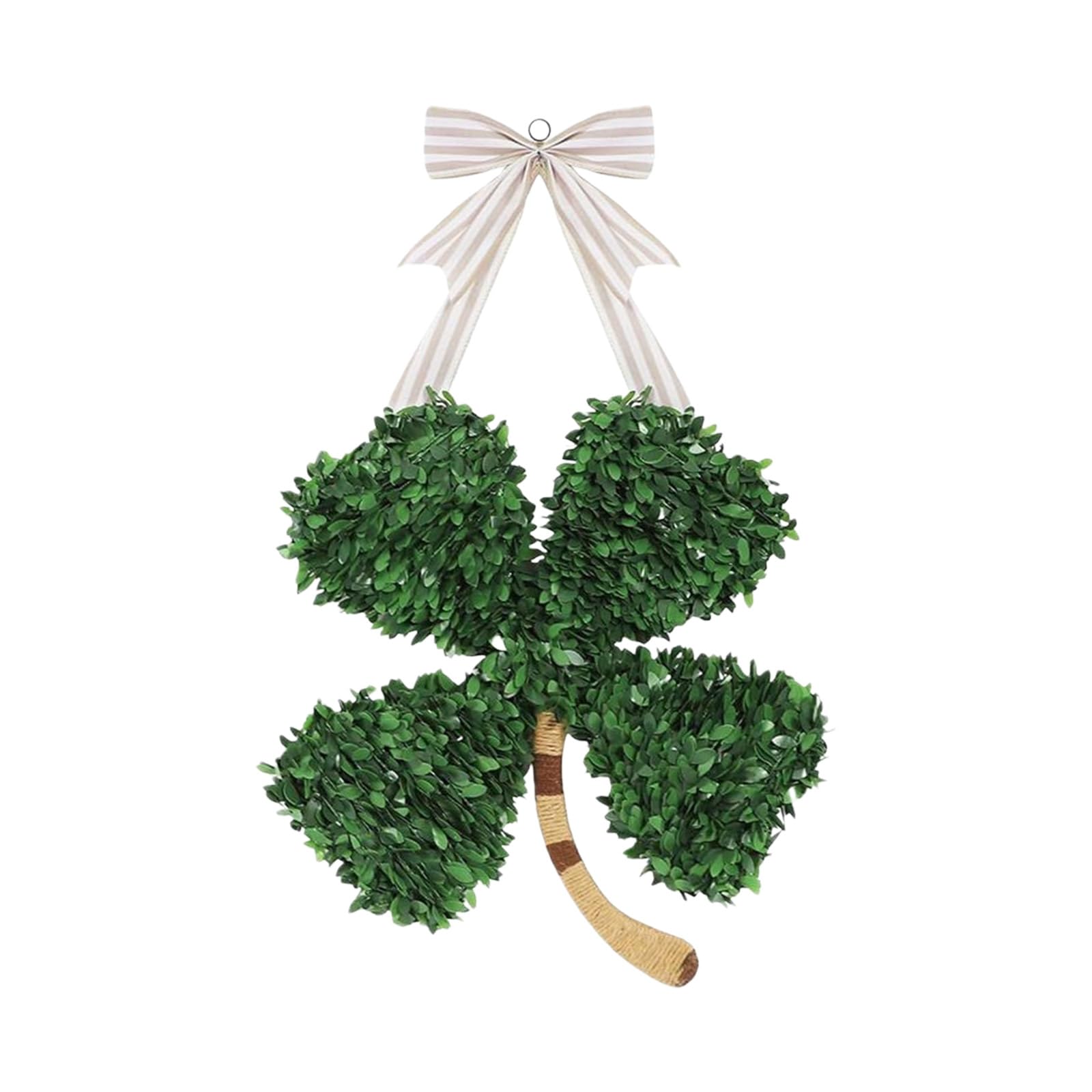 Kalttoy 4 Leaves Clovers Pendant Clovers ' s Day Shamrocks Wreath Wooden Door Hanging for Festival Home Decoration Door Hanger Decoration