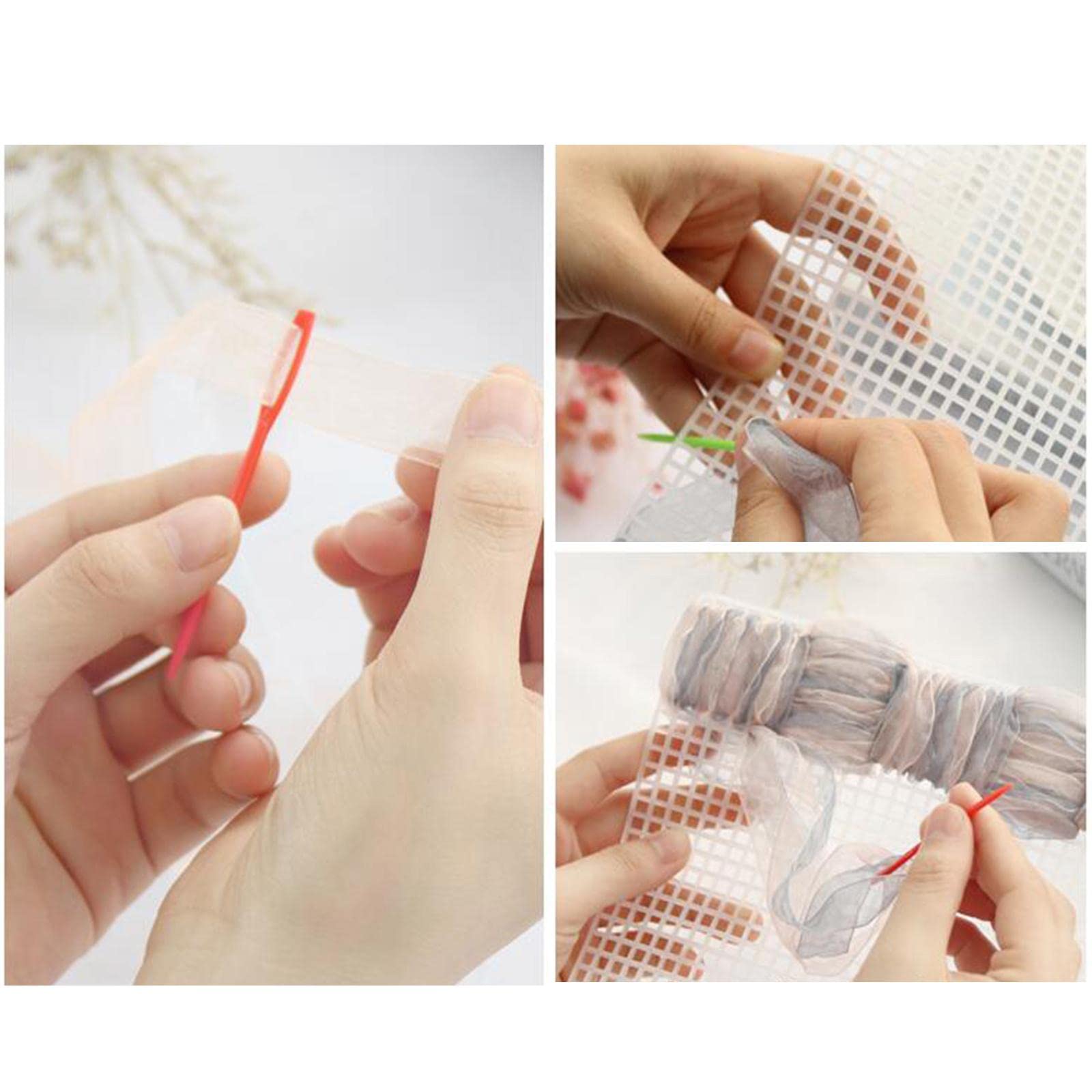 Merishopp 6 x Mesh Clear PVC Canvas Sheets for Bag Embroidery Knit Purse Deerlet Crafts | Needlecrafts & Yarn | Rug Making | Latch Hooking | Latch Hooking Kits-image-28
