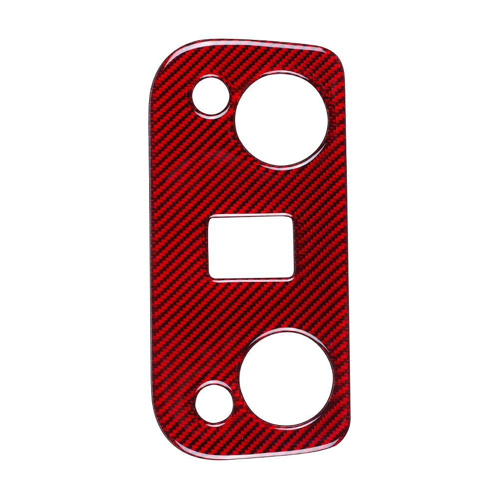 BLAKAYA Compatible with Sticker Carbon Fiber Front Reading Light Lamp Trim Cover Accessories for Ford Mustang 2015 2016 2017 2018 2019 2020 2021 (Red)