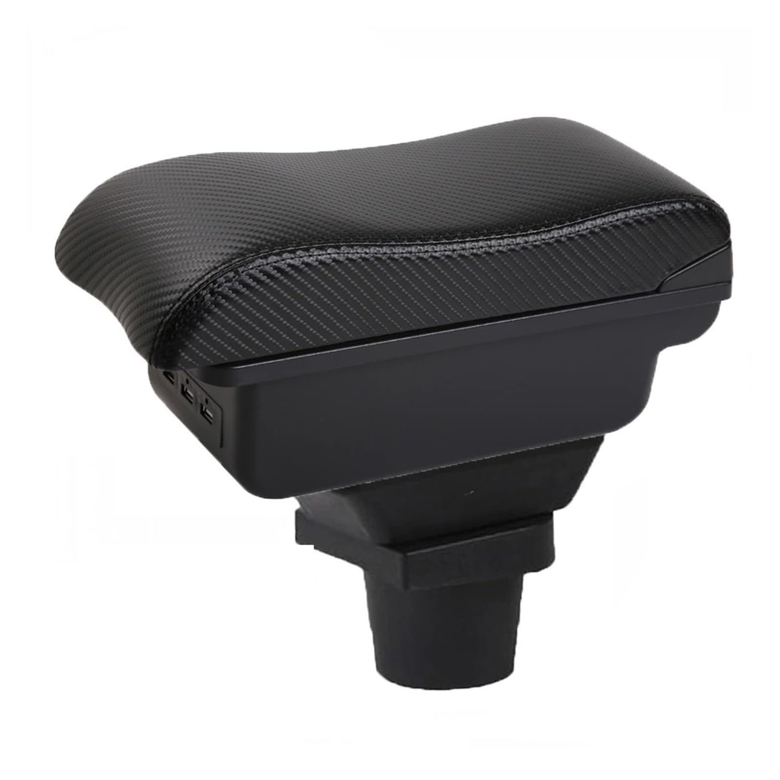 UMDJJU For Focus Mk1 Central Armrest Storage Box Elbow Support For Drivers And Passengers Car Centre Console Armrest Box(B-3USB-Black line)