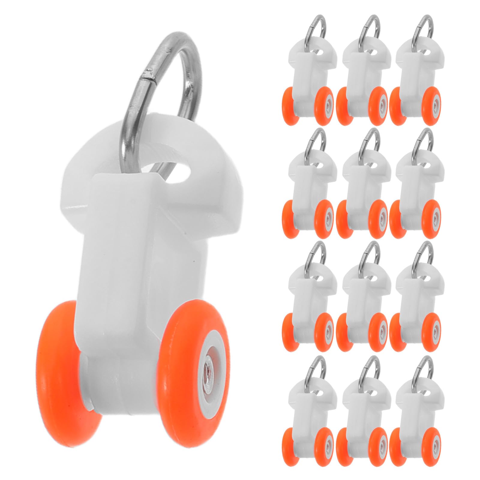 Roulettes coulissantes en plastique à doubles roues pour rails de rideaux électriques