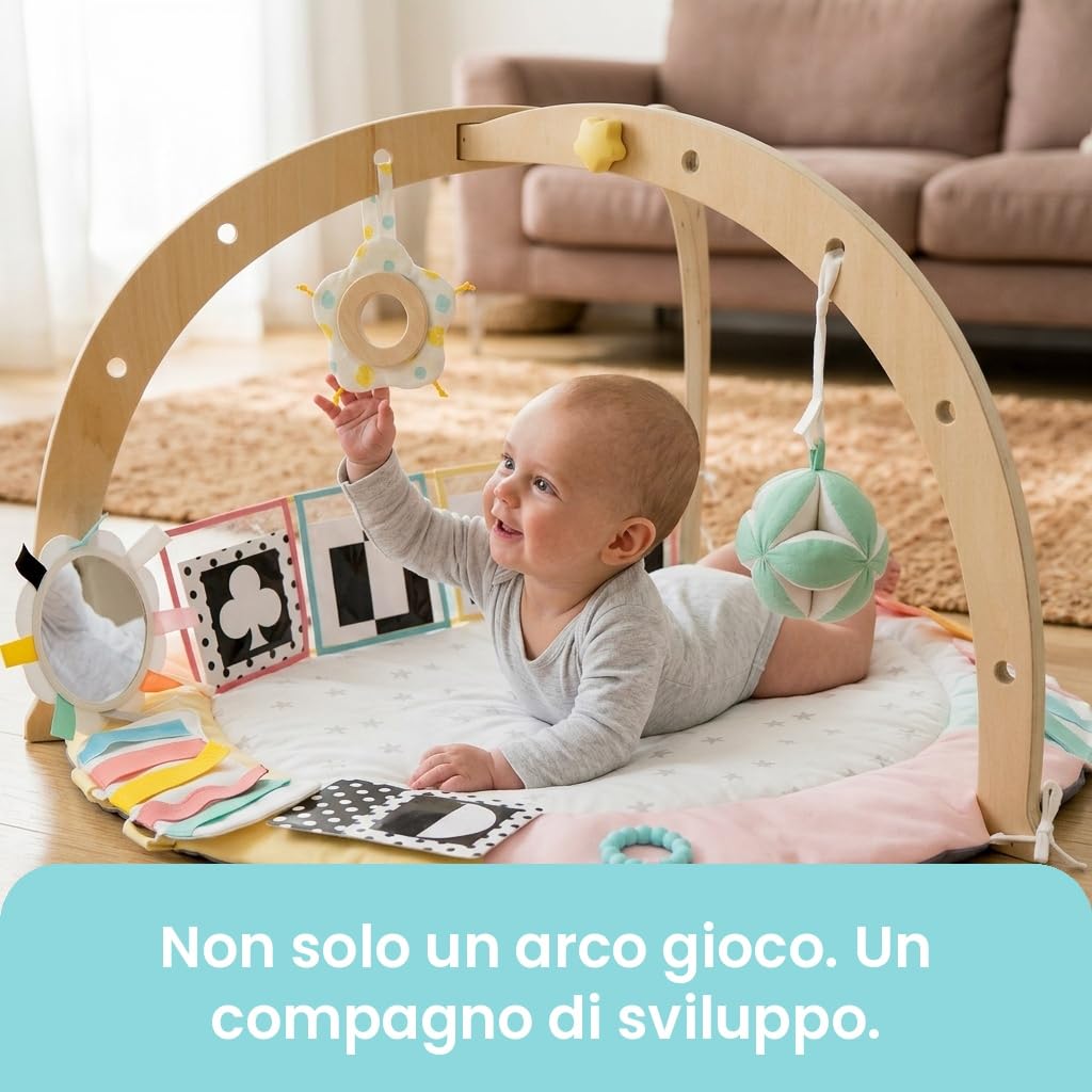 Oh My Baby Palestrina per Neonato | Tappeto attività per Bambini | Tappeto neonato montessori | Tappeto gioco Bambini