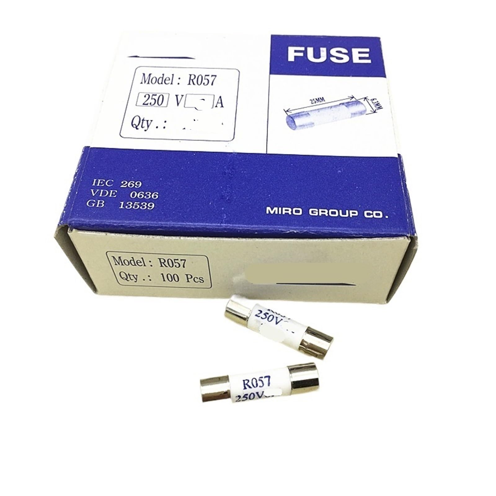 Fusible céramique 1A pour éviter les surcharges électriques sur format RO57 6x25mm