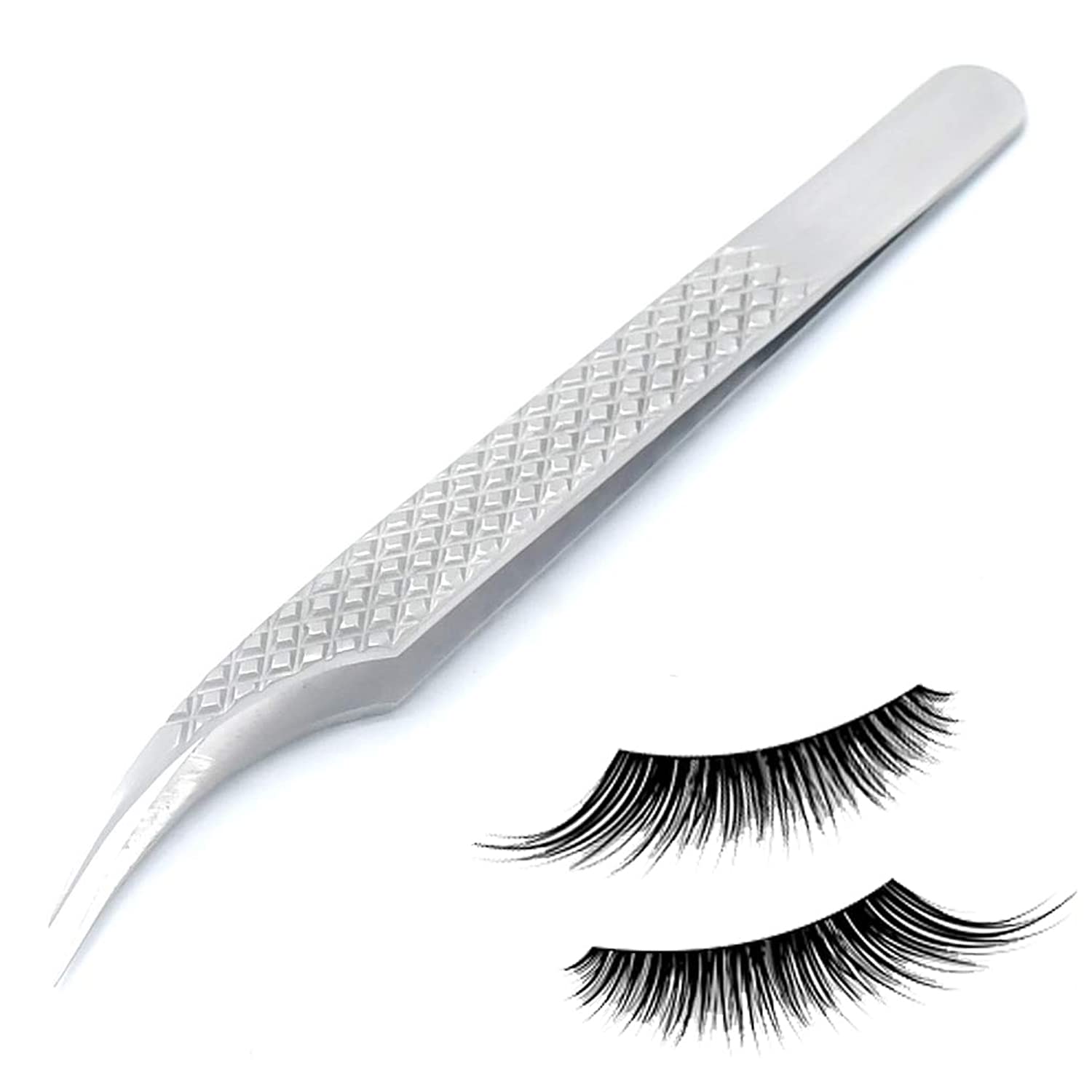 G.S Eyelashes Extension Tweezer Beginner Grafting Cosmetic Practice Tool Non Slip Handle ELT-010