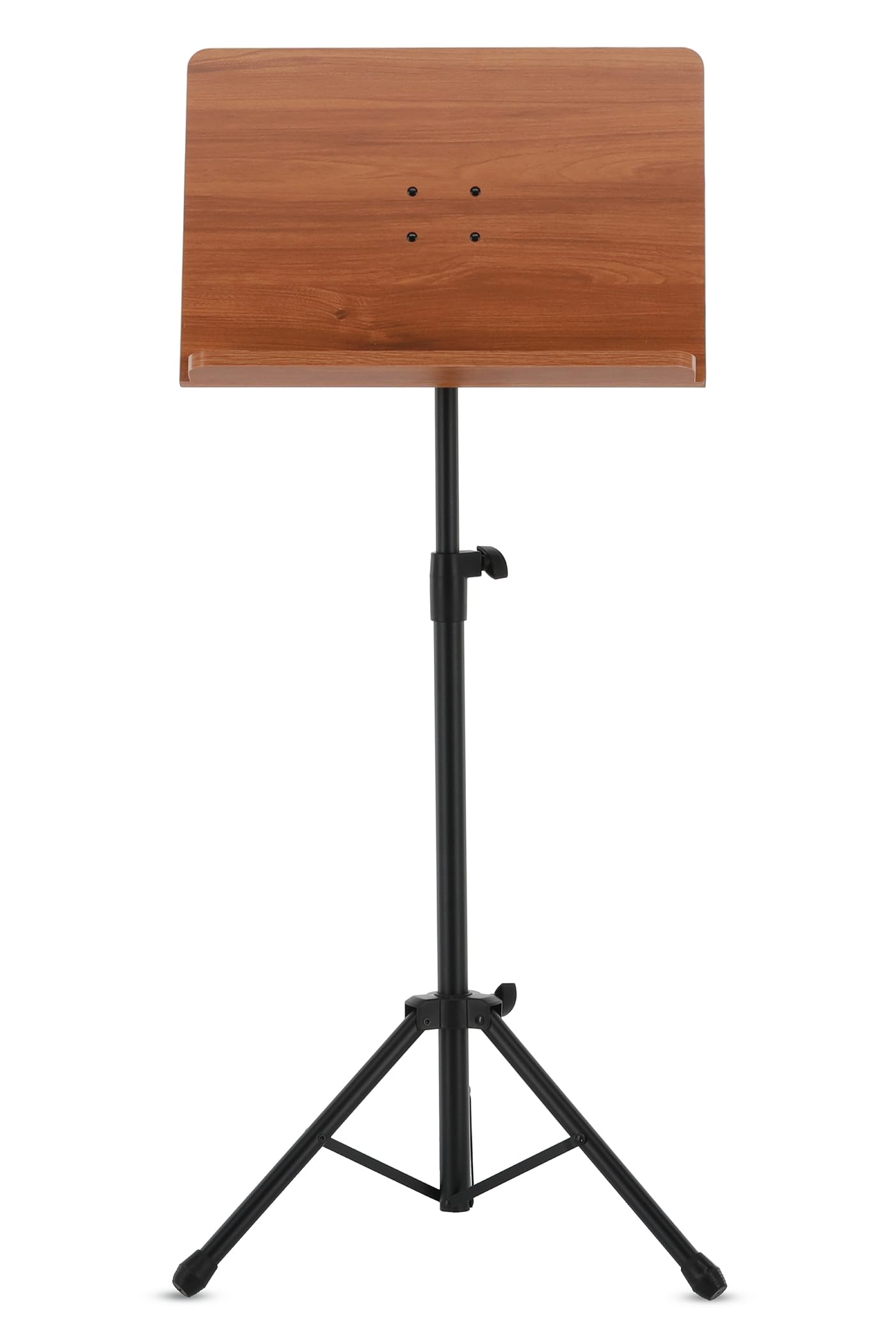 GEWA leggio per orchestra - Piastra in legno marrone - Treppiede nero - ABS e connessione a prisma - Piedi pieghevoli - Altezza 67-120 cm - Peso 4,0 kg