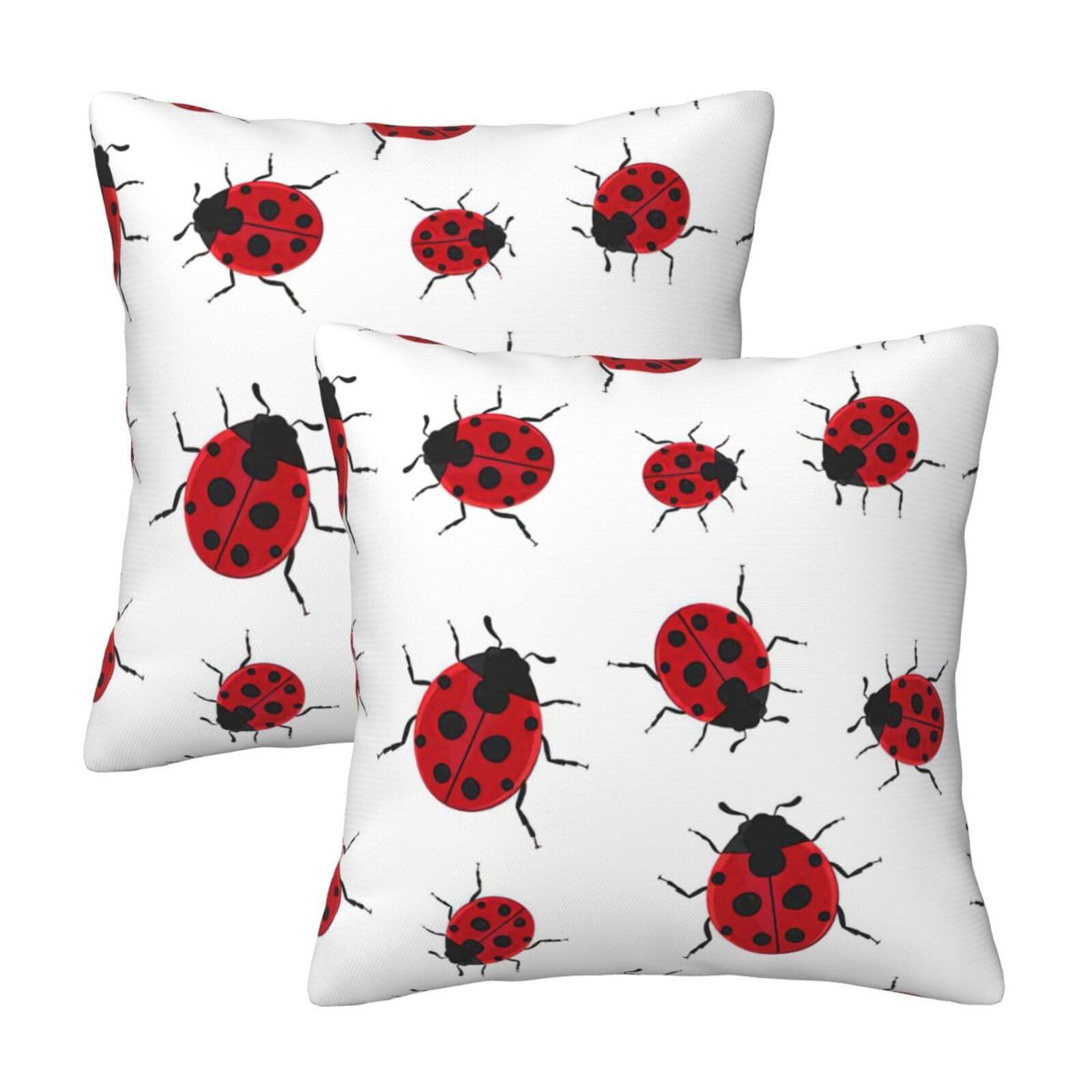 RRhgipp Ladybug Throw Pillow Cases Decorative Cushion Covers Couch Bed Sofa Decoration Xmas Gifts Bed