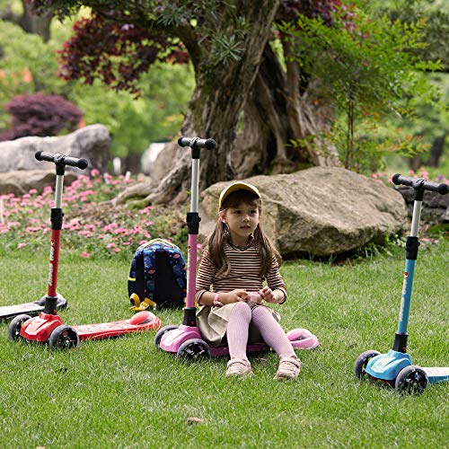 New Olym Kick Scooter for Kids 3 Wheel Foldable for Big Boys or Girls Toddlers,4 Adjustable Height with Extra Wide Deck All-Covered Brake for Children 3-14 - Thumbnail 6