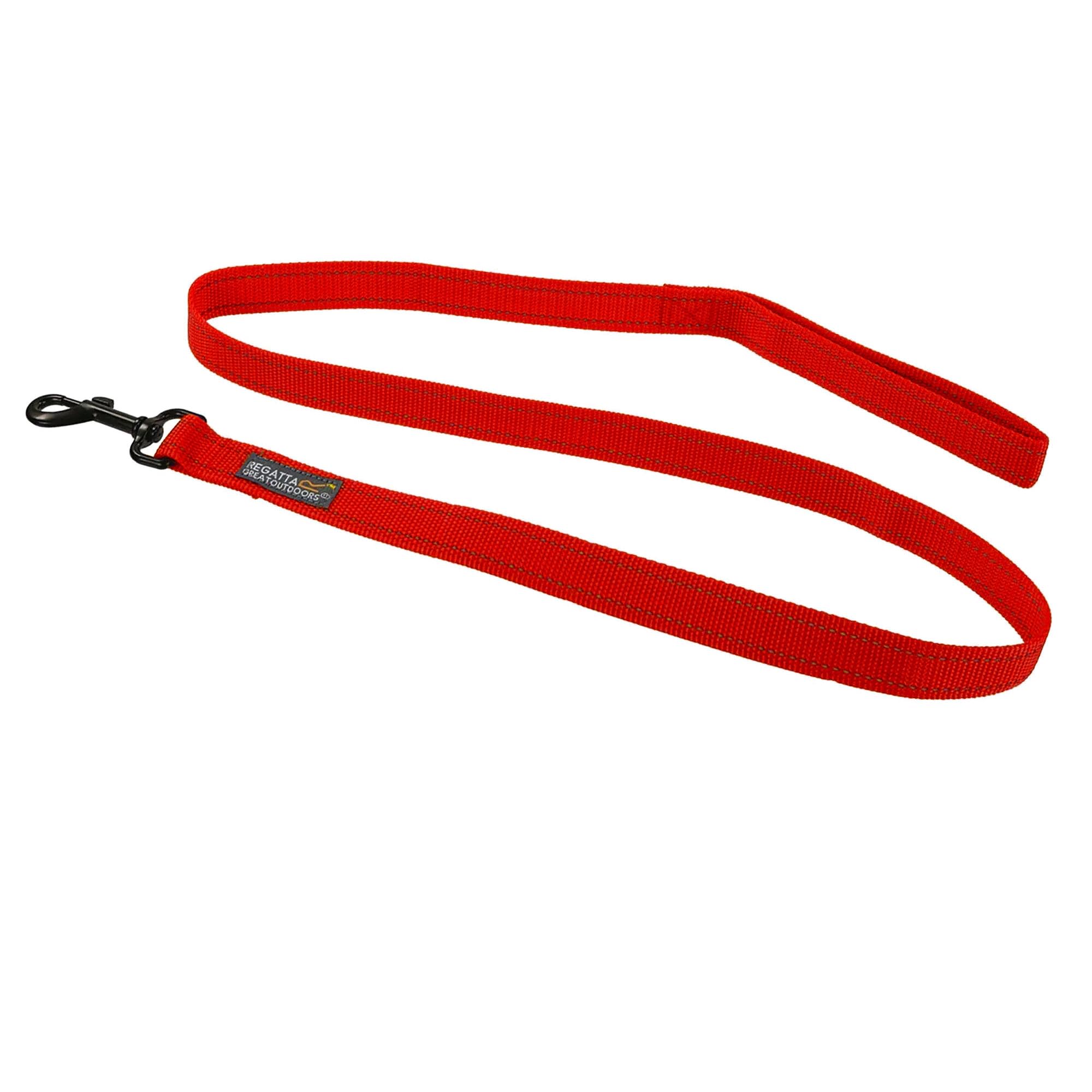 Regatta Hardwearing Reflective Dog Walking Lead with Durable Steel Release Hook, One Size,Red ,120cm