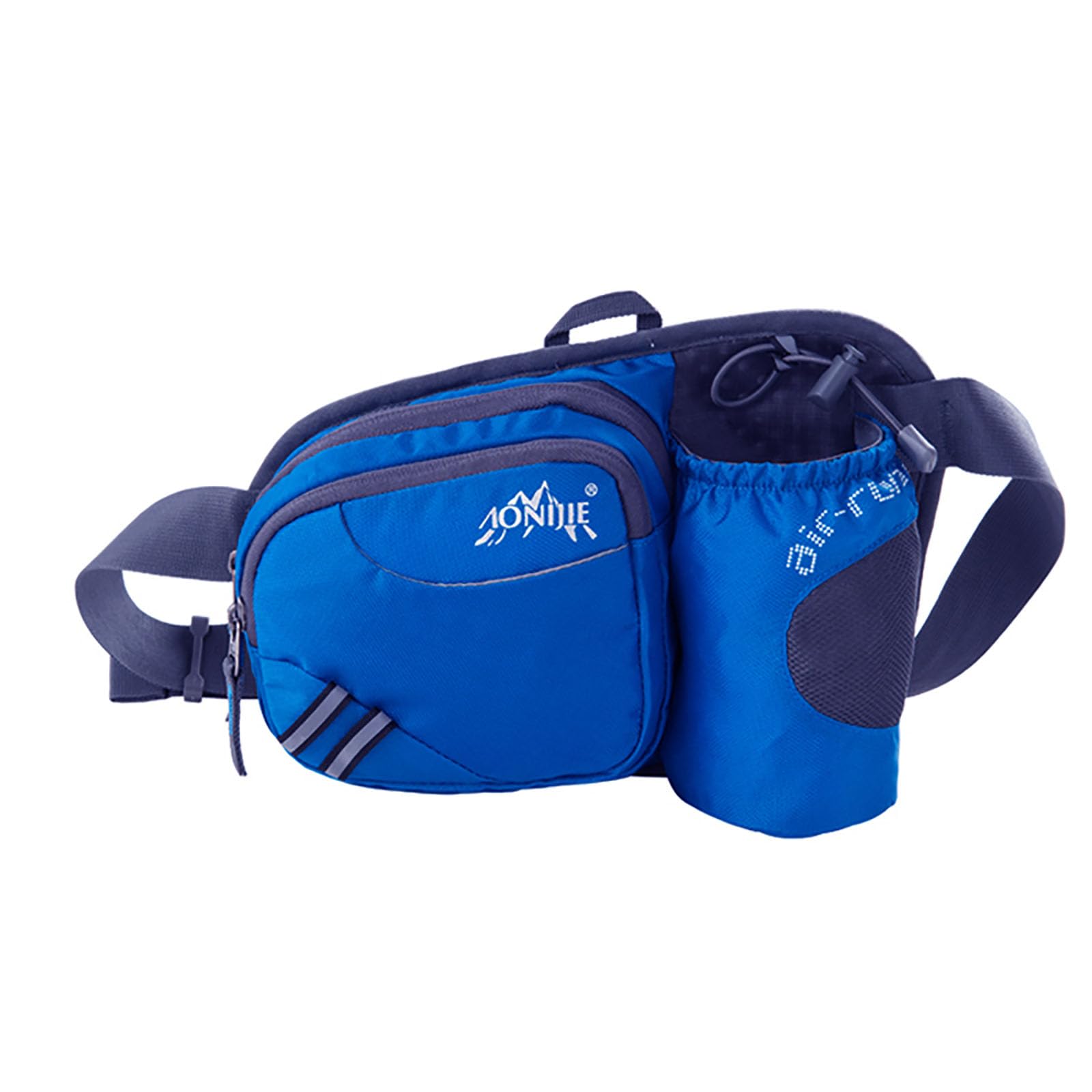 AONIJIE Waist Bag with Water Bottle Holder, Multifunctional Running Waist Bag for Cycling and Running Sports (blue,One Size)